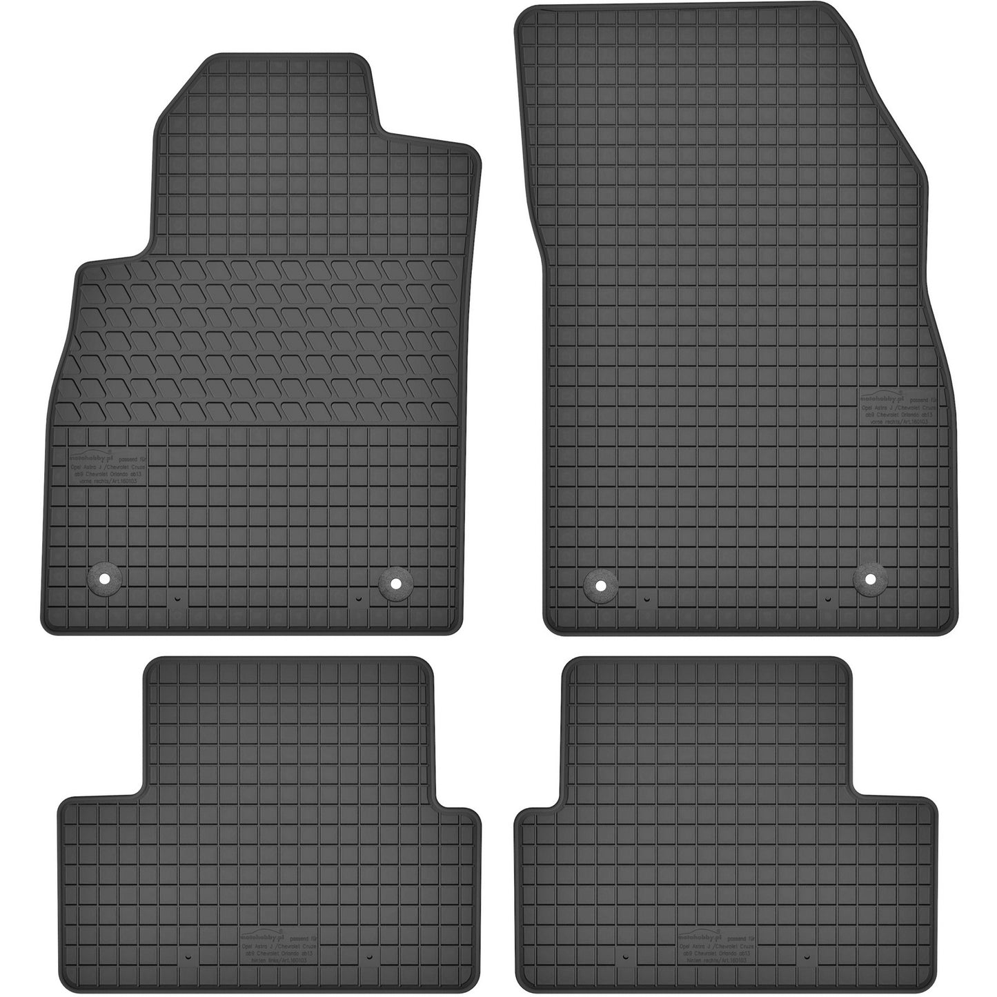 Motohobby Passform Gummi Fußmatten Set für Opel Cascada 2013 - 2019
