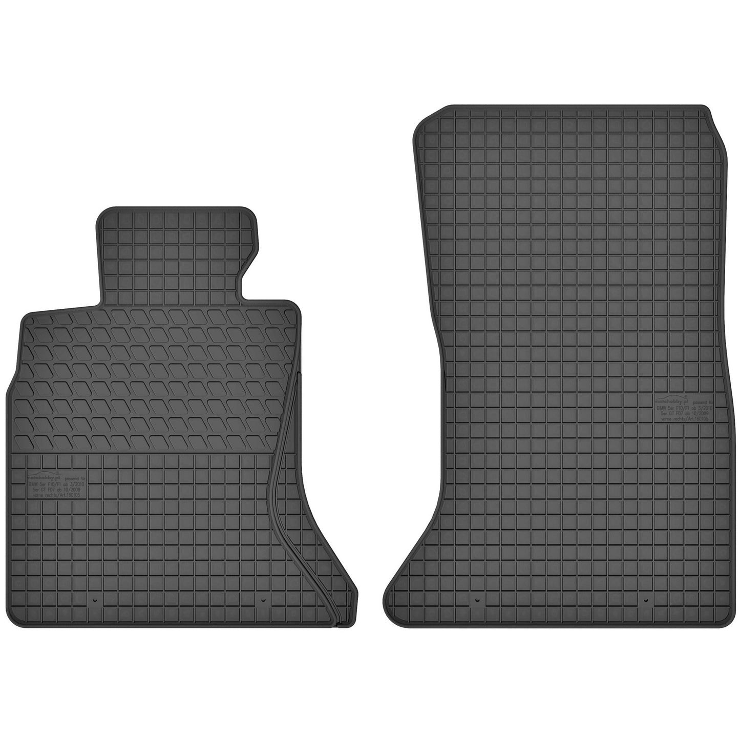 Motohobby Passform Gummi Fußmatten Set für BMW 5er 2010 - 2016