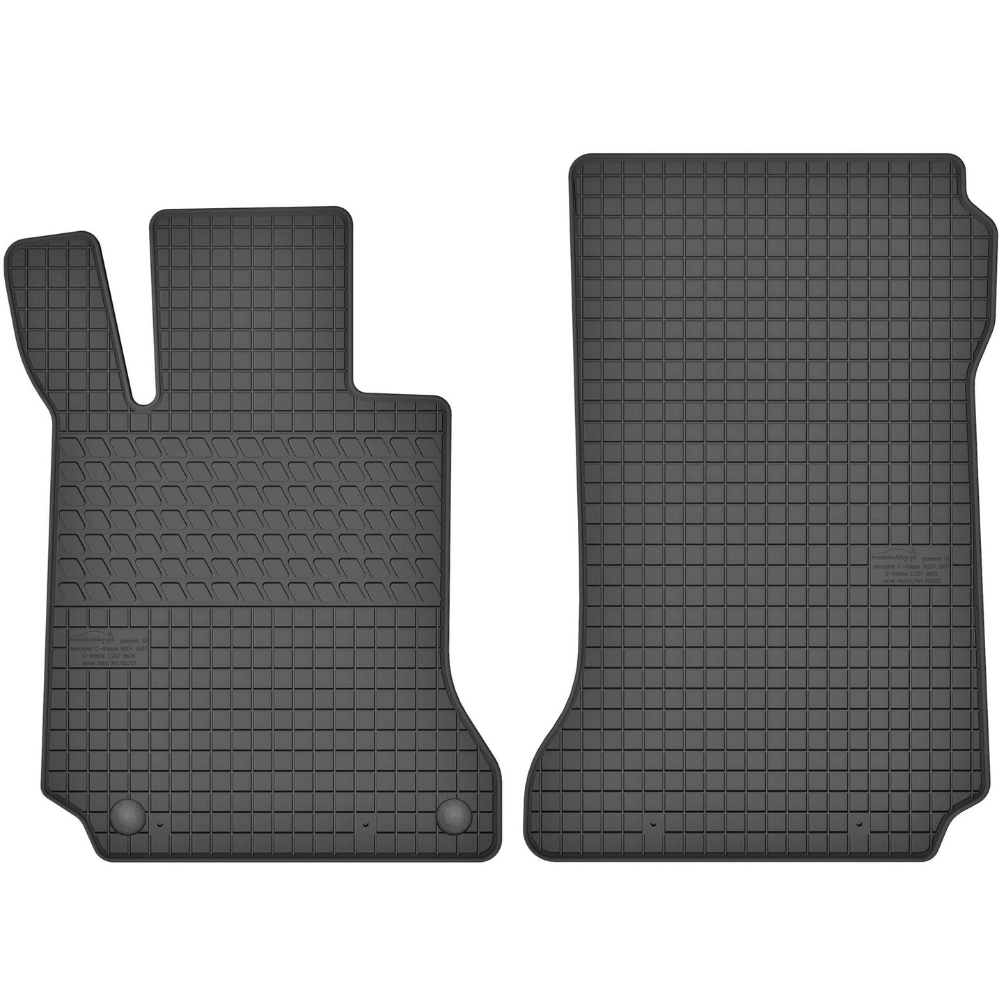 Motohobby Passform Gummi Fußmatten Set für Mercedes E C207 Coupe 2010 - 2017