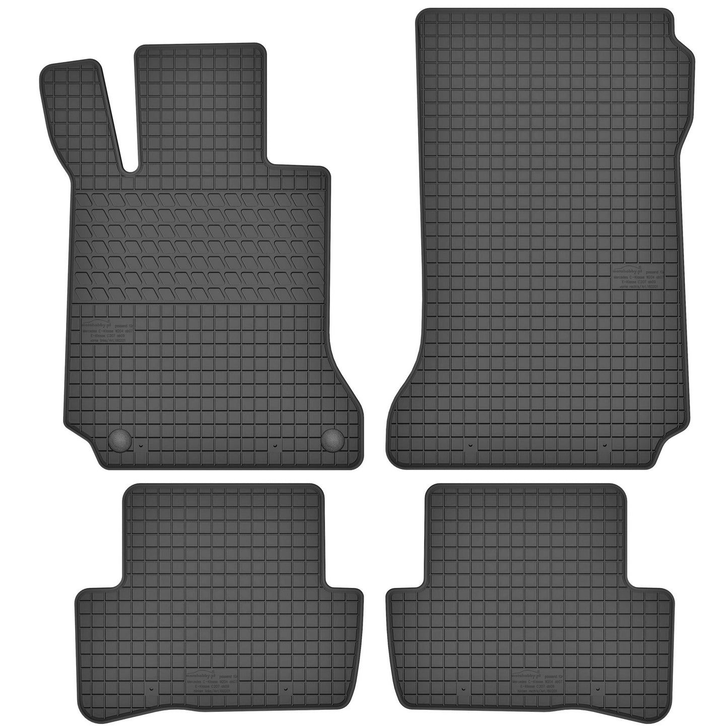 Motohobby Passform Gummi Fußmatten Set für Mercedes E C207 Coupe 2010 - 2017