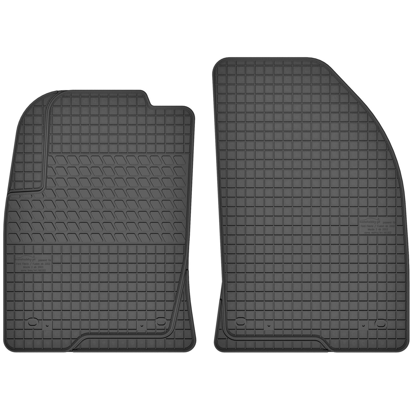 Motohobby Passform Gummi Fußmatten Set für Mazda 2 2002 - 2007