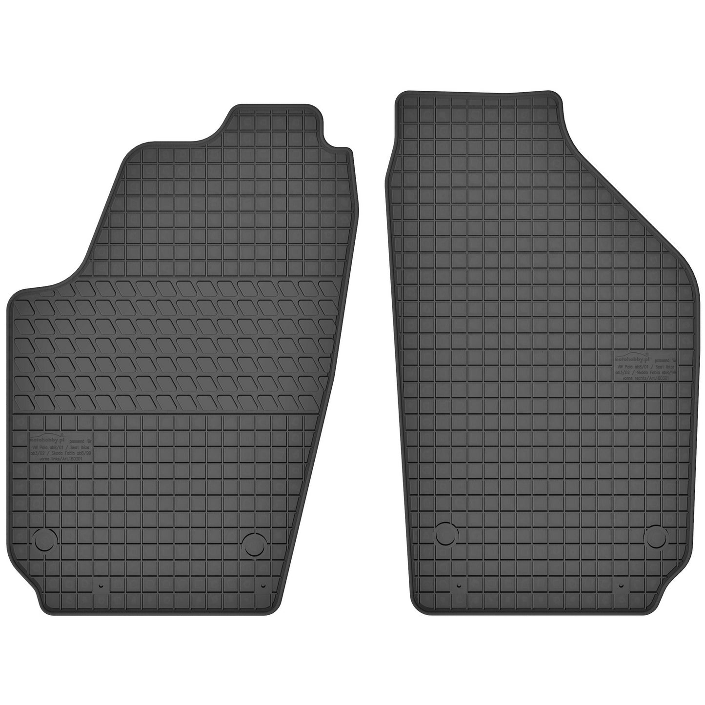 Motohobby Passform Gummi Fußmatten Set für Skoda Fabia 1 1999 - 2007