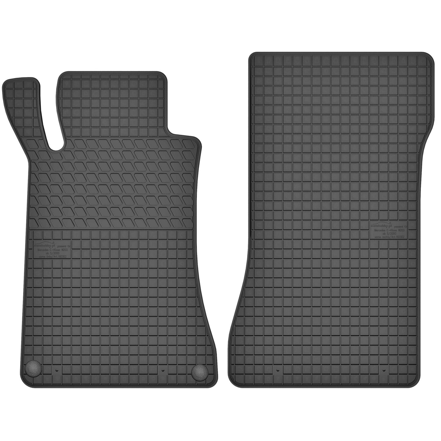 Motohobby Passform Gummi Fußmatten Set für Mercedes C 203 2000 - 2007
