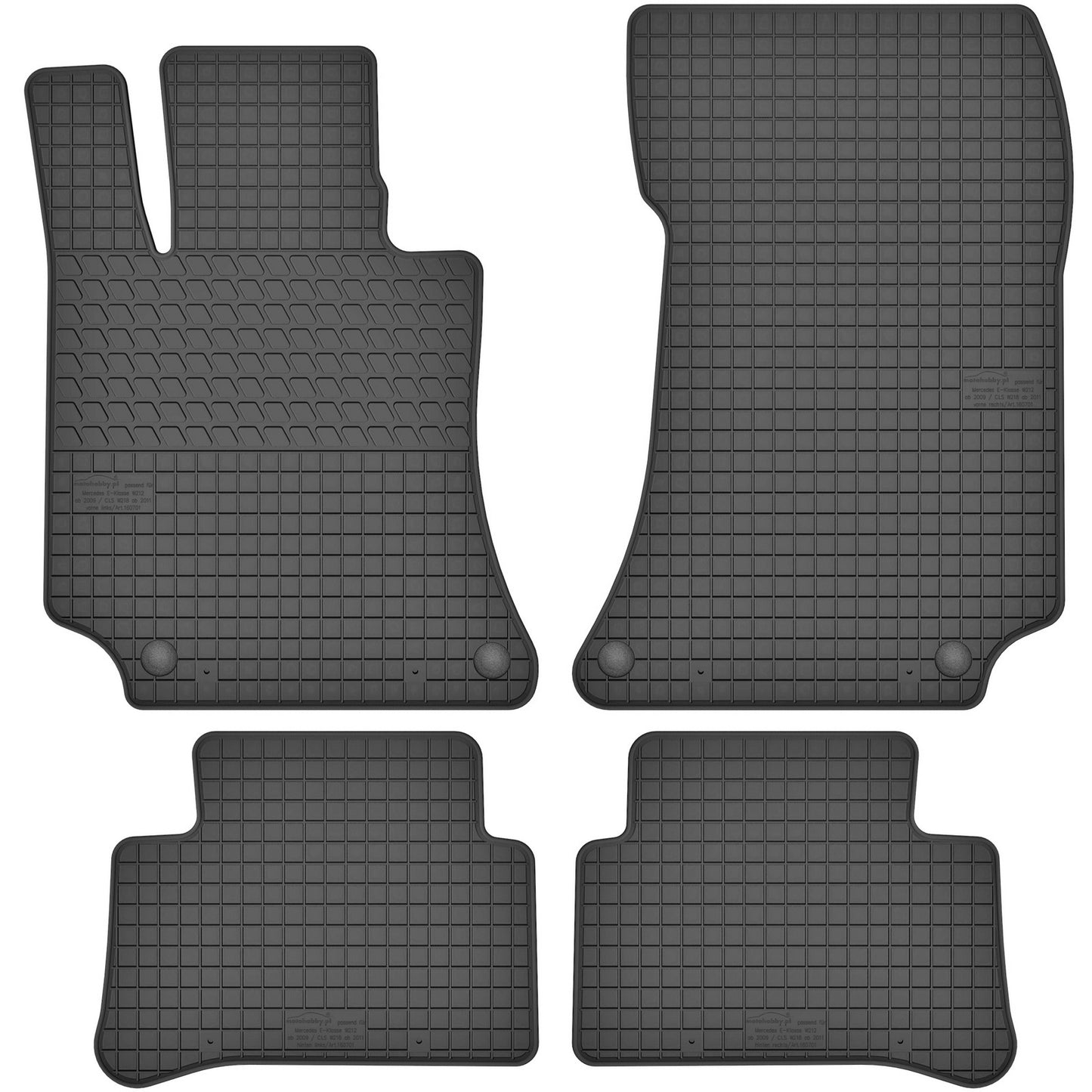 Motohobby Passform Gummi Fußmatten Set für Mercedes CLS W218 2011 - 2017