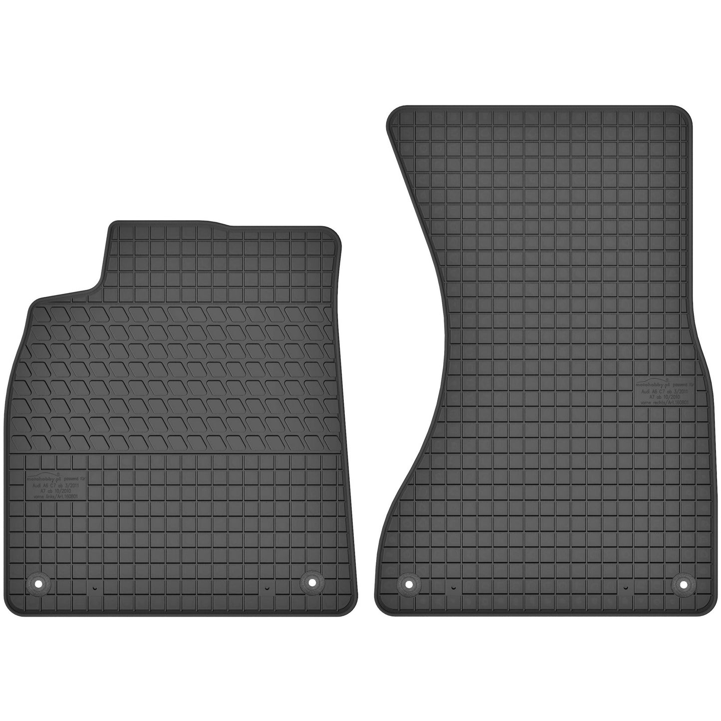 Motohobby Passform Gummi Fußmatten Set für Audi A7 C7 2011 - 2017