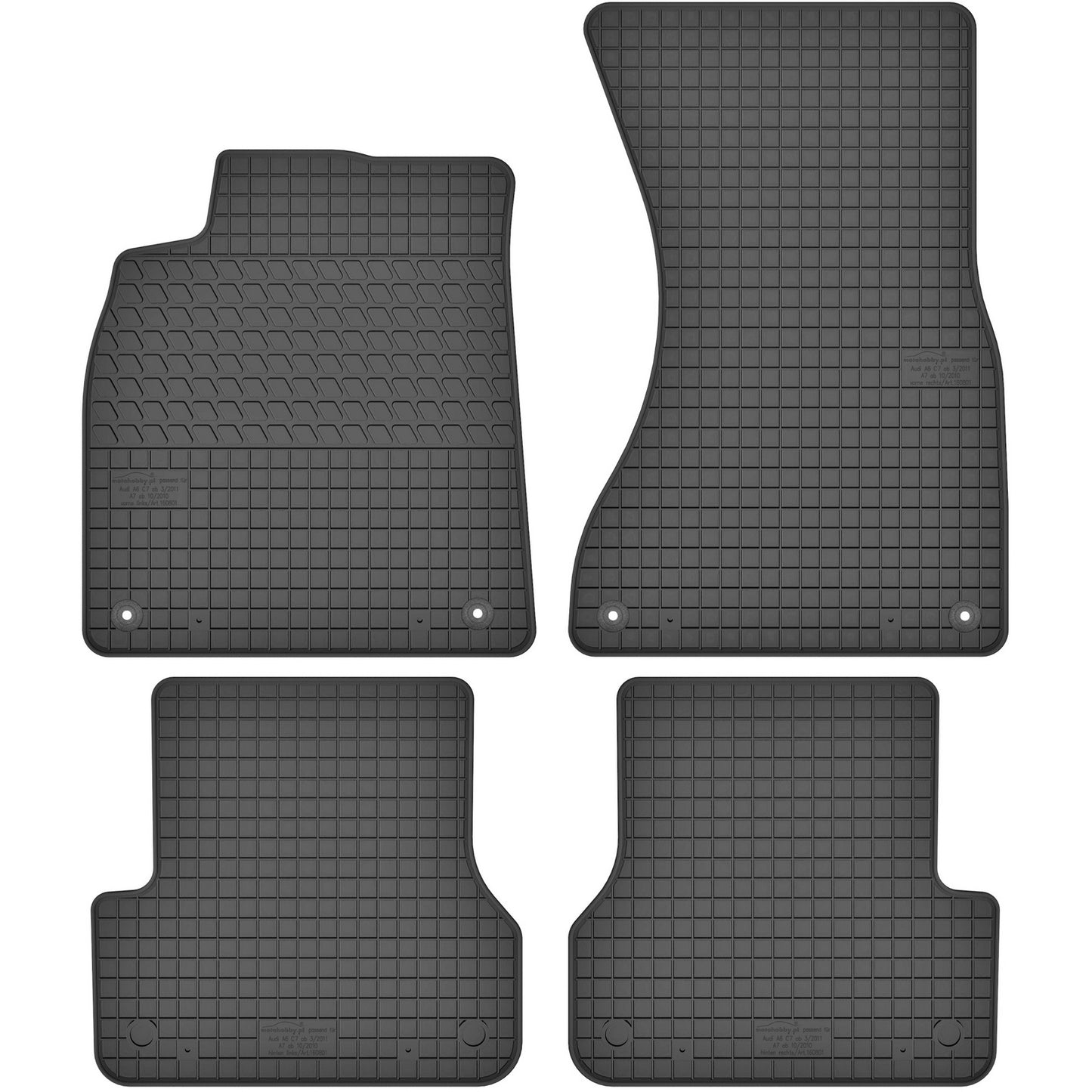 Motohobby Passform Gummi Fußmatten Set für Audi A7 C7 2011 - 2017