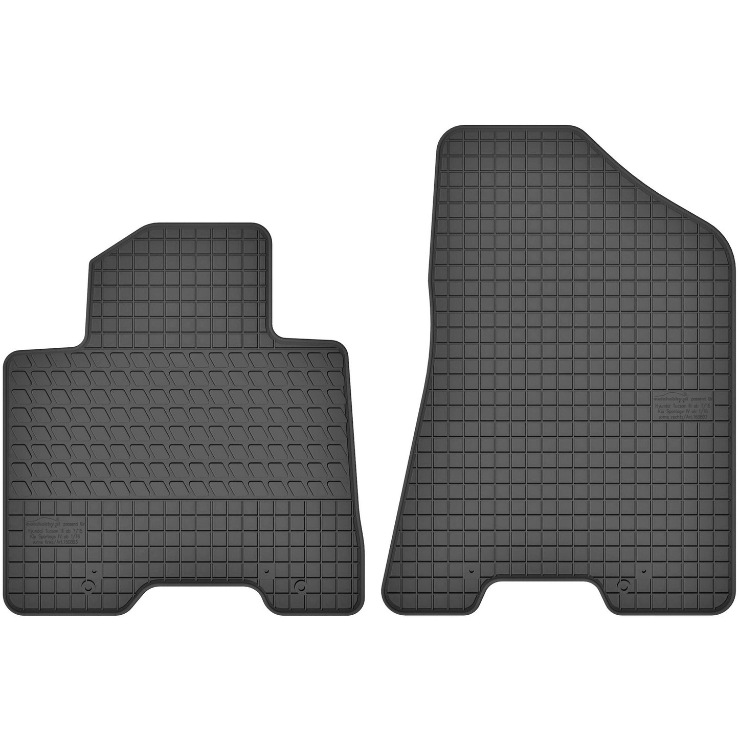 Motohobby Passform Gummi Fußmatten Set für Kia Sportage 2015 - 2022