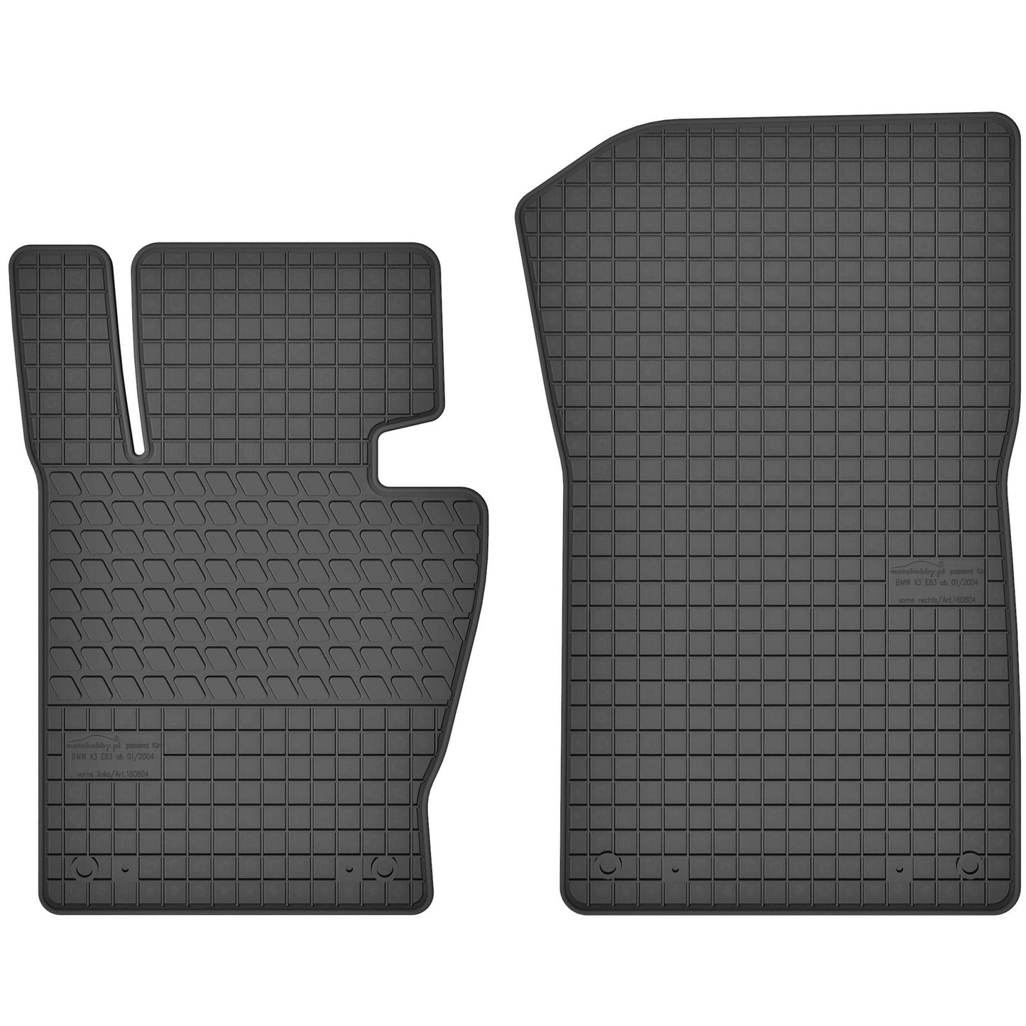 Motohobby Passform Gummi Fußmatten Set für BMW X3 E83 2003 - 2010
