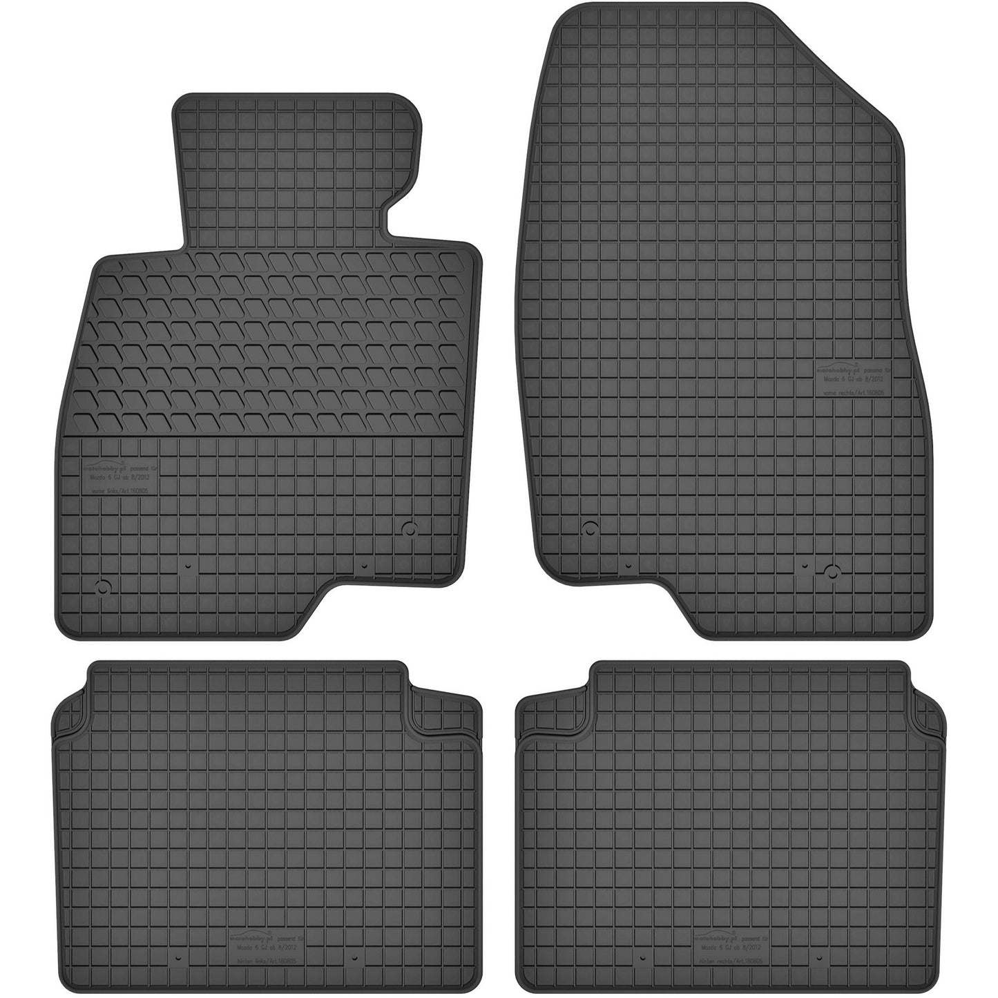 Motohobby Passform Gummi Fußmatten Set für Mazda 3 2013 - 2018