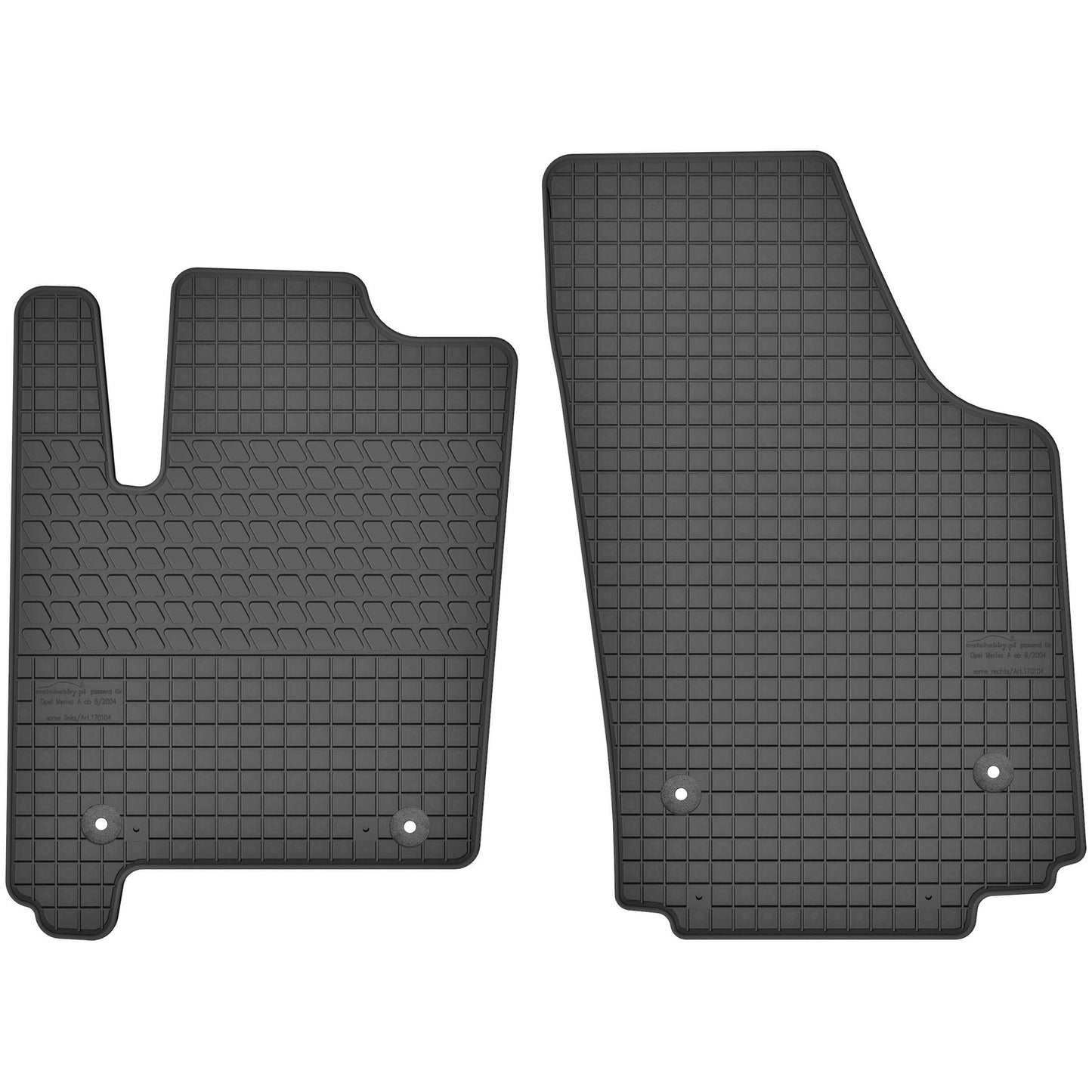 Motohobby Passform Gummi Fußmatten Set für Opel Meriva A 2003 - 2010