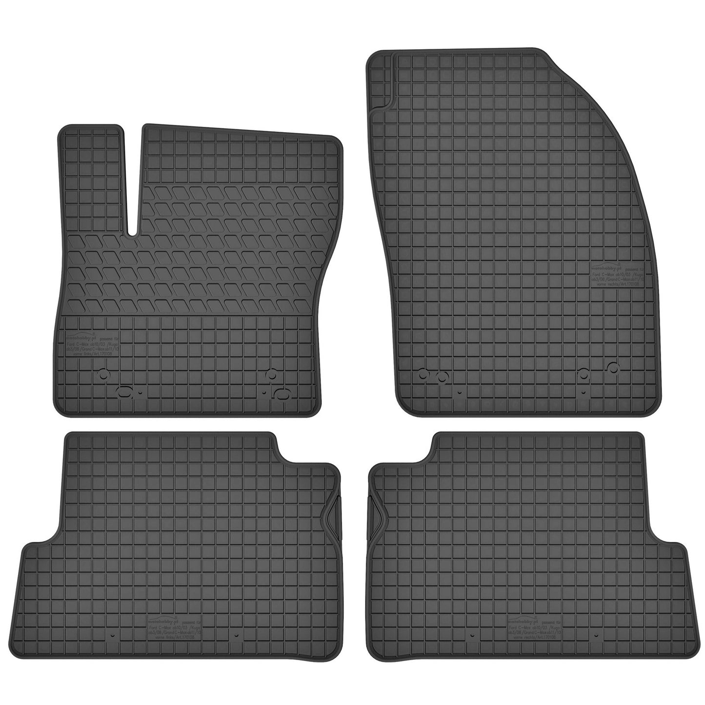 Motohobby Passform Gummi Fußmatten Set für Ford C-Max 2010 - 2019
