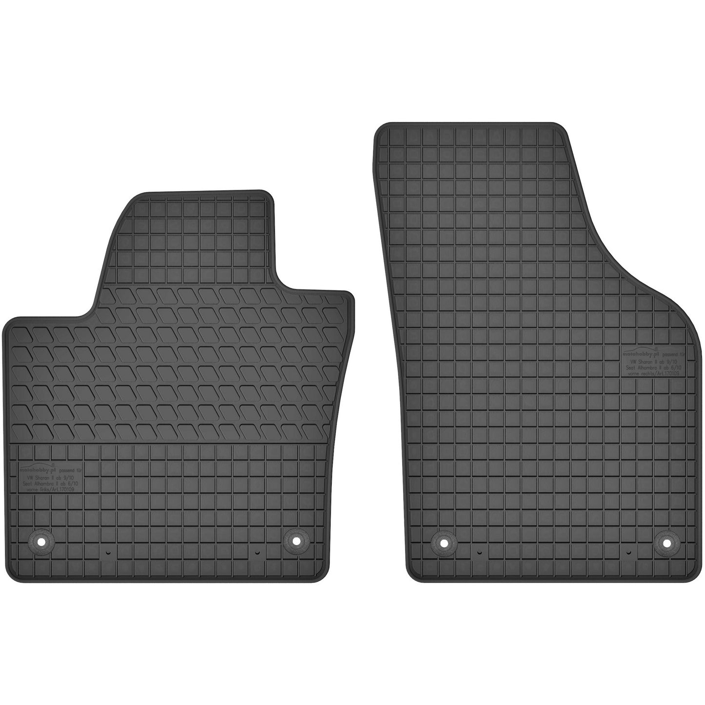 Motohobby Passform Gummi Fußmatten Set für Seat Alhambra 2010 - 2020