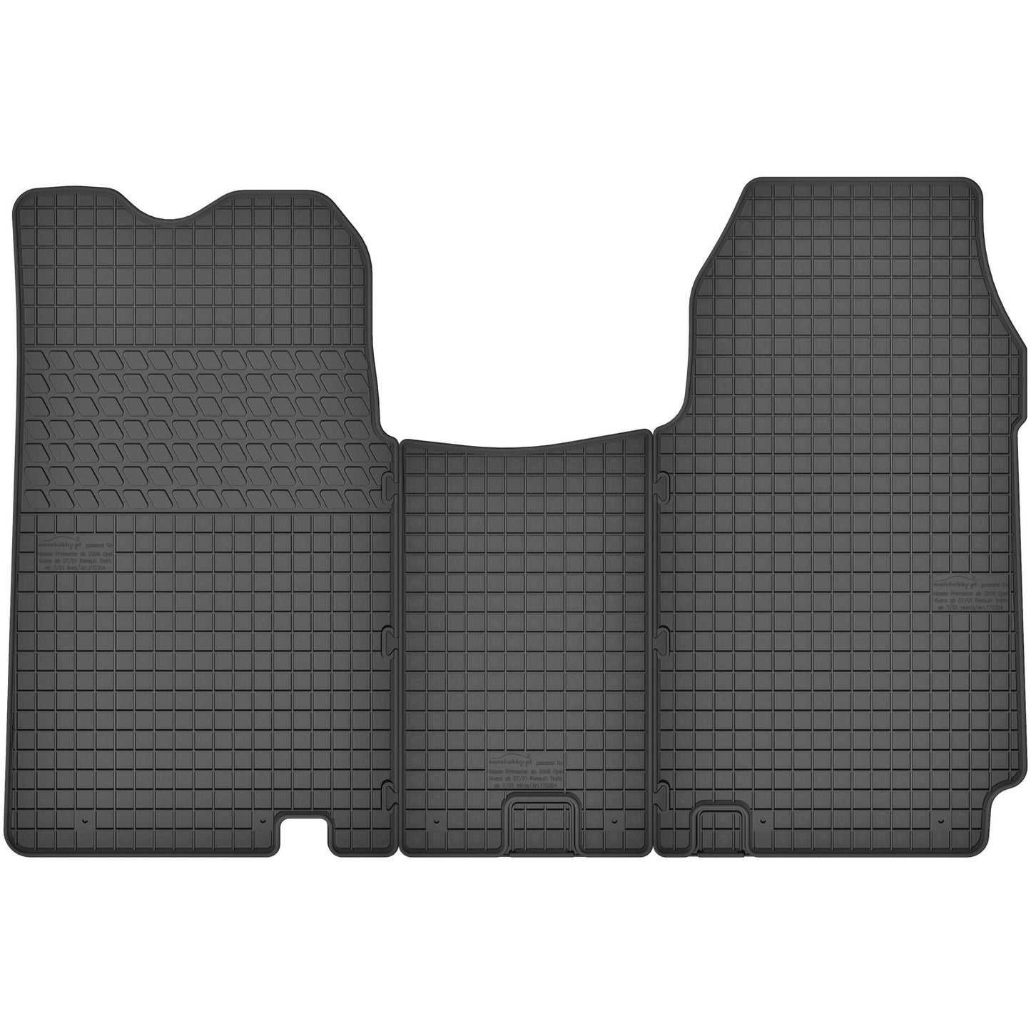 Motohobby Passform Gummi Fußmatten Set für Nissan Primastar 2001 - 2015