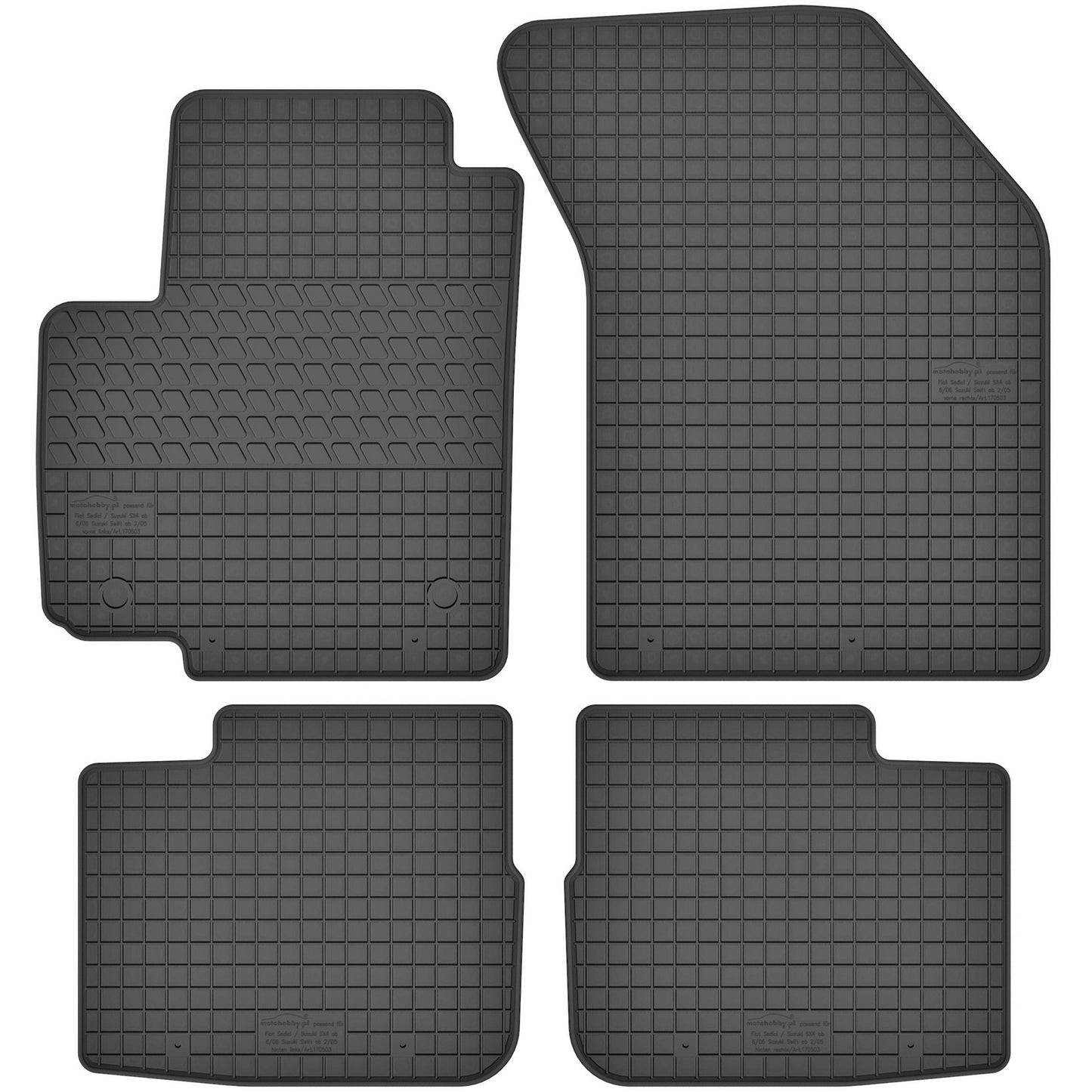 Motohobby Passform Gummi Fußmatten Set für Suzuki SX4 2006 - 2014