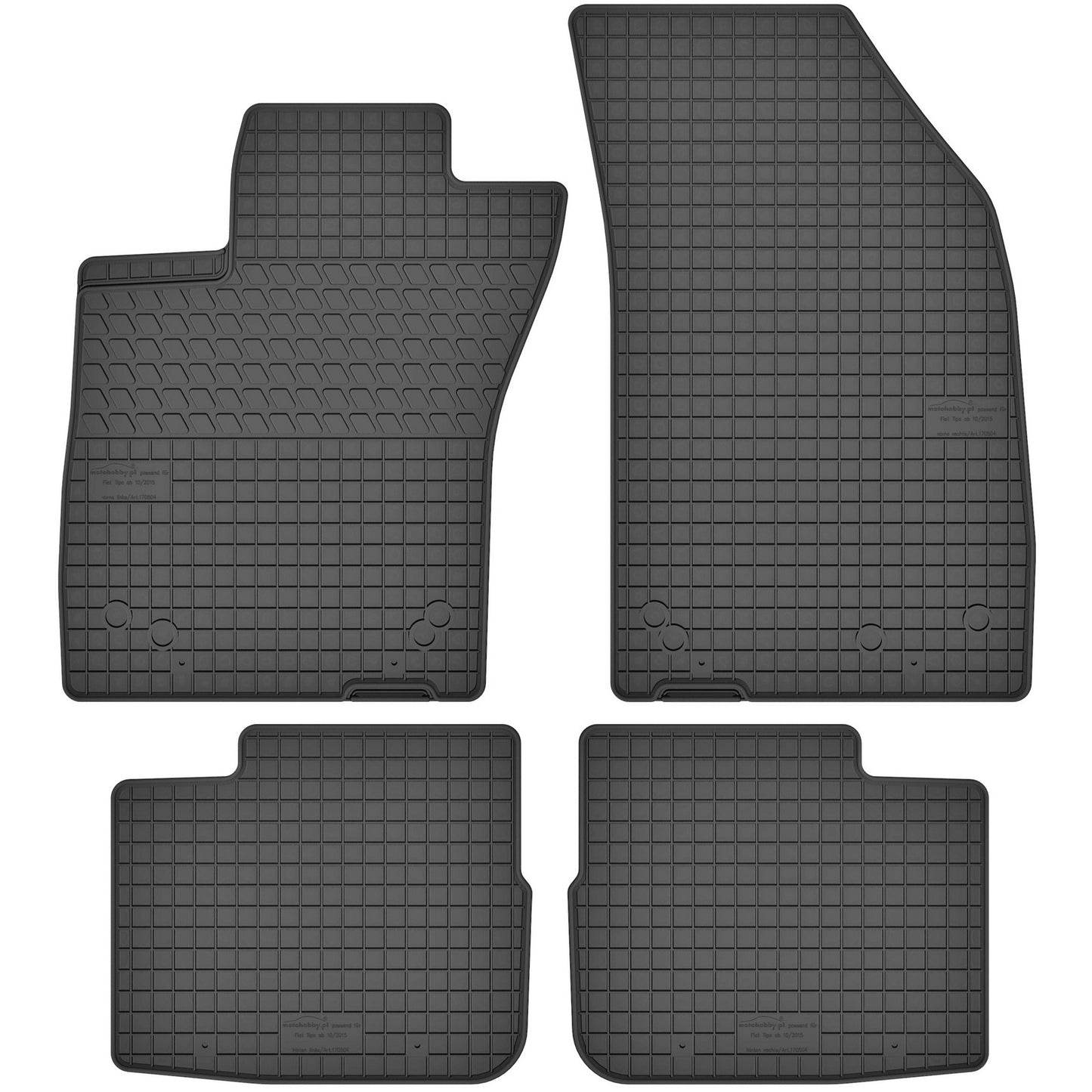 Motohobby Passform Gummi Fußmatten Set für Fiat Tipo 2015 - 2025