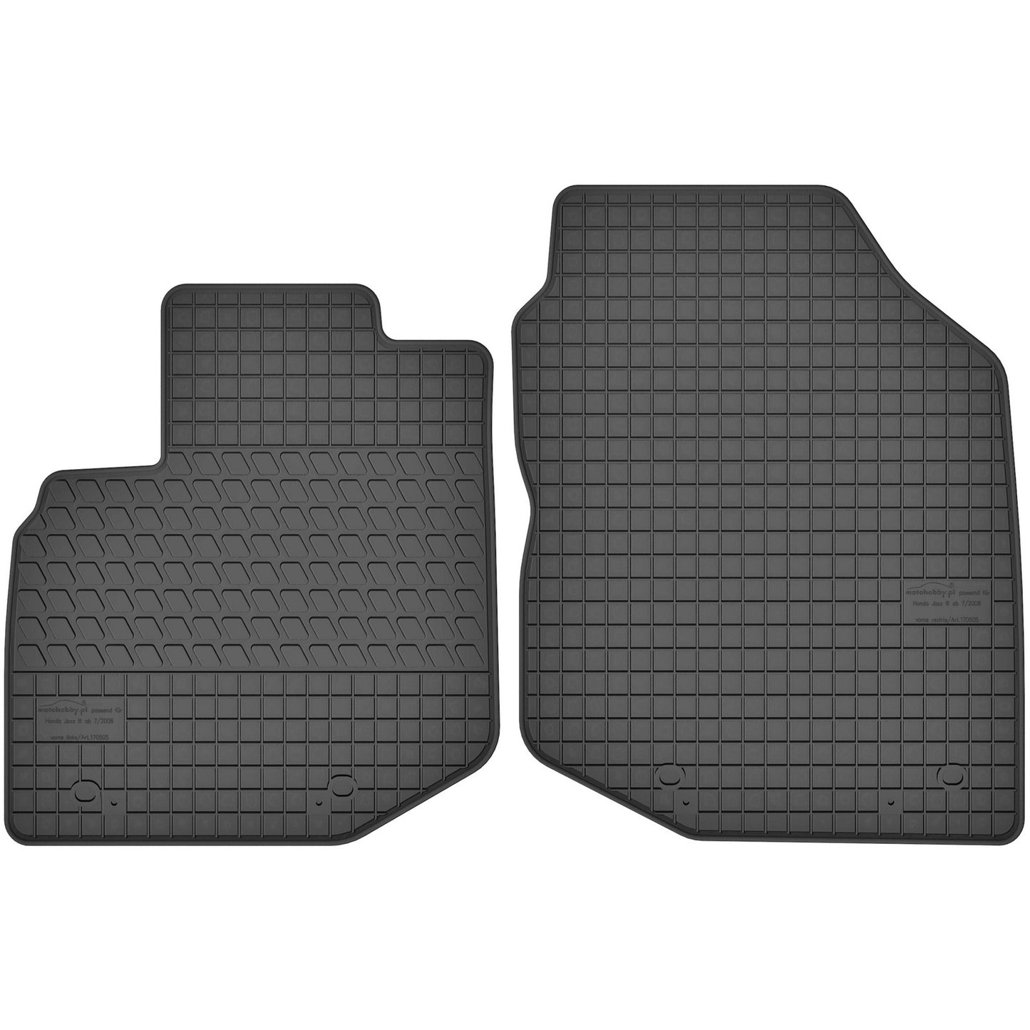 Motohobby Passform Gummi Fußmatten Set für Honda Jazz GE 2008 - 2015