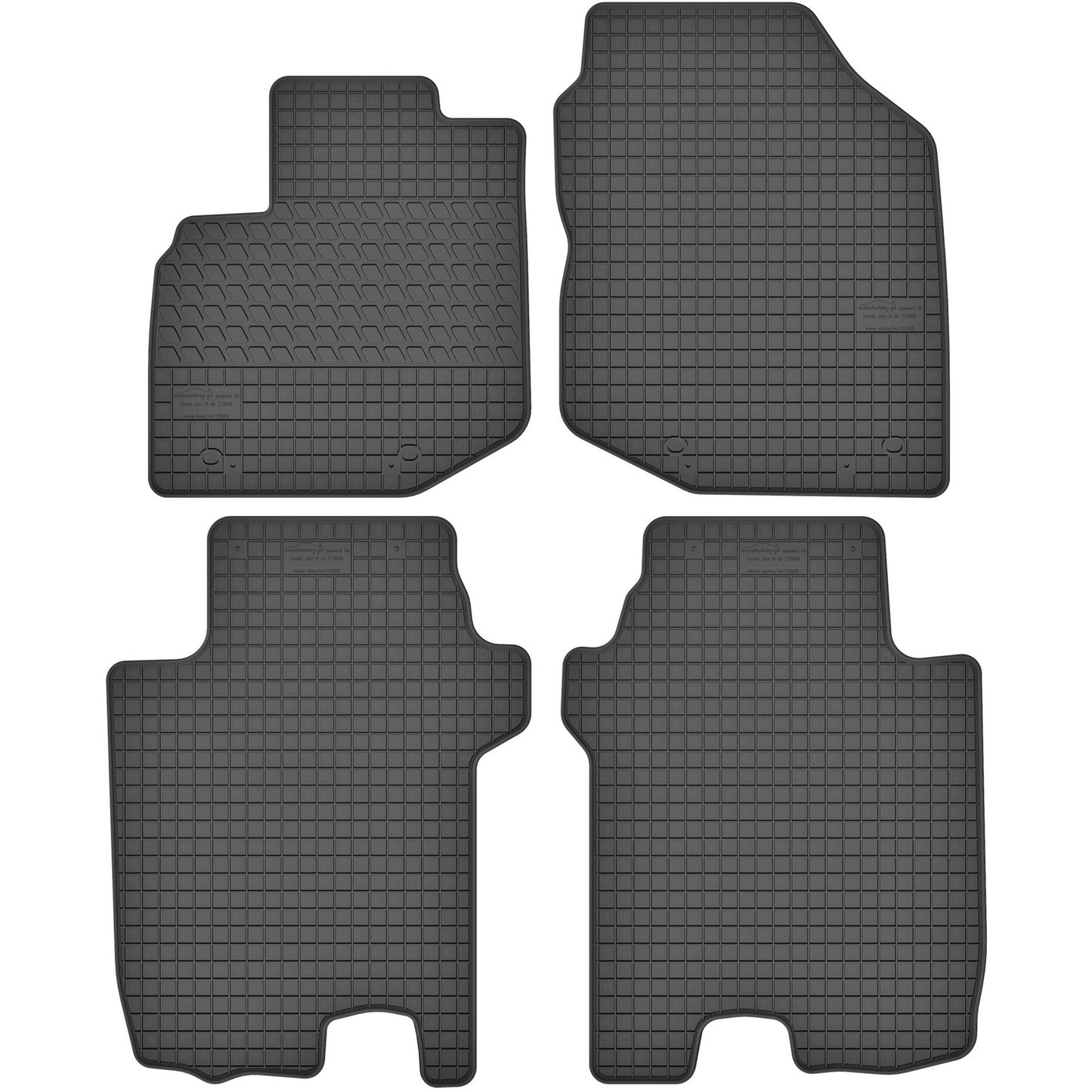 Motohobby Passform Gummi Fußmatten Set für Honda City 6 2008 - 2013