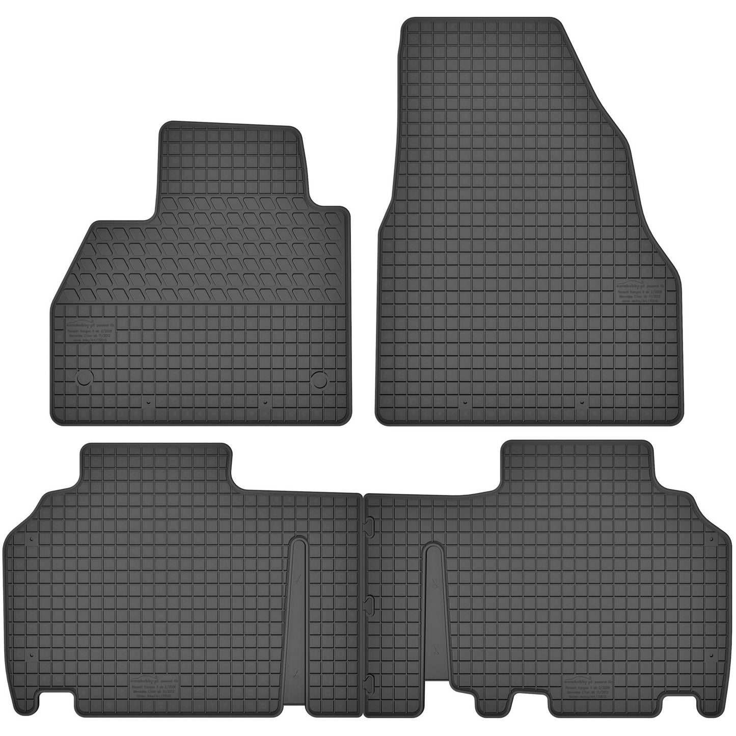 Motohobby Passform Gummi Fußmatten Set für Renault Kangoo 2008 - 2019