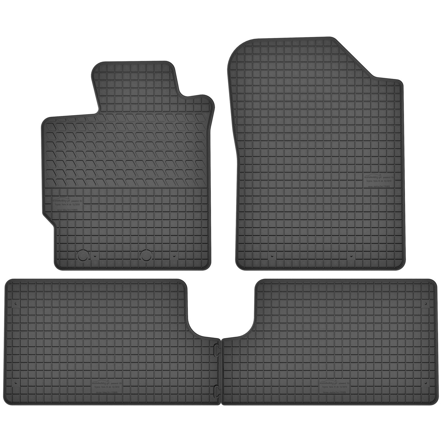 Motohobby Passform Gummi Fußmatten Set für Toyota Yaris 2011 - 2019
