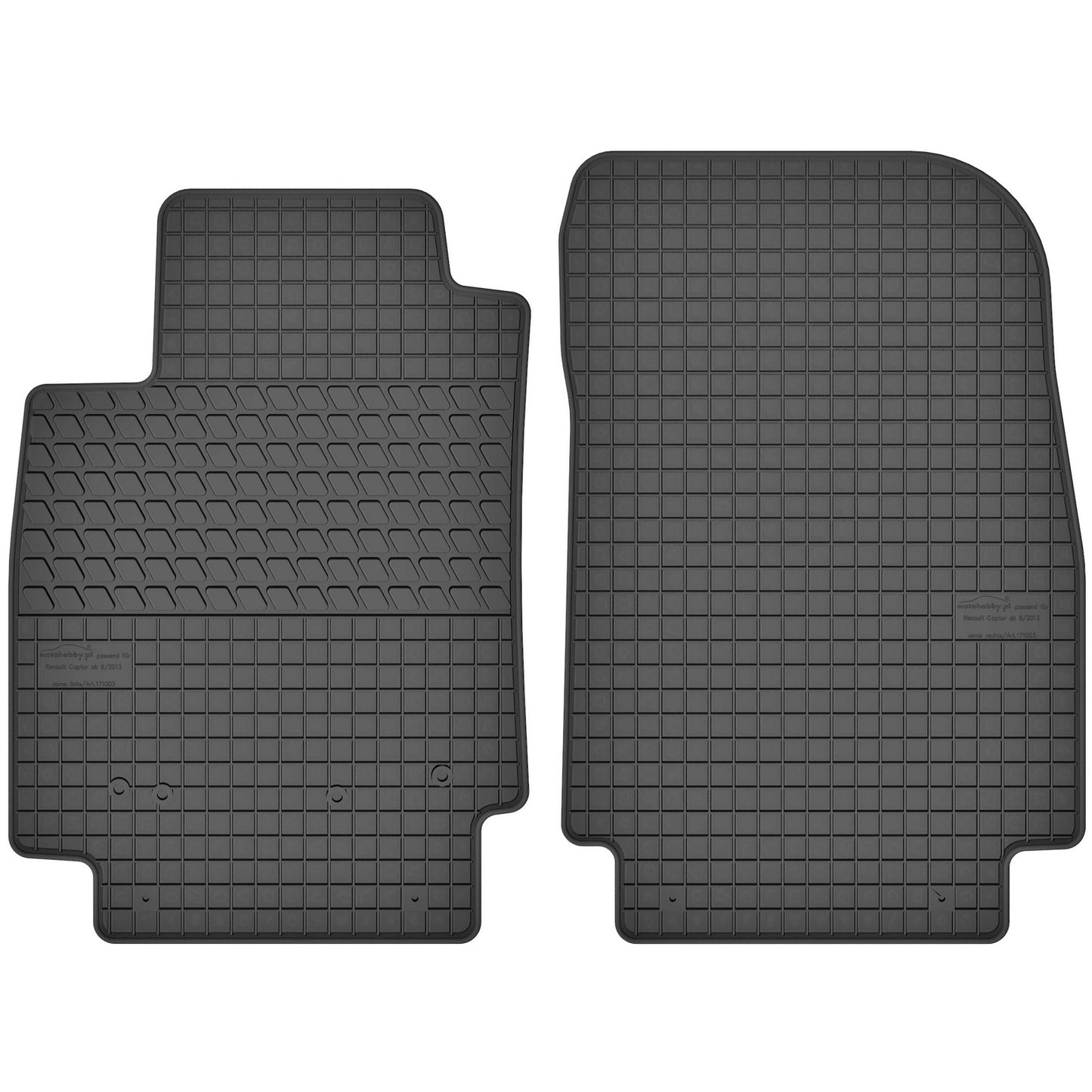 Motohobby Passform Gummi Fußmatten Set für Renault Captur 2013 - 2019
