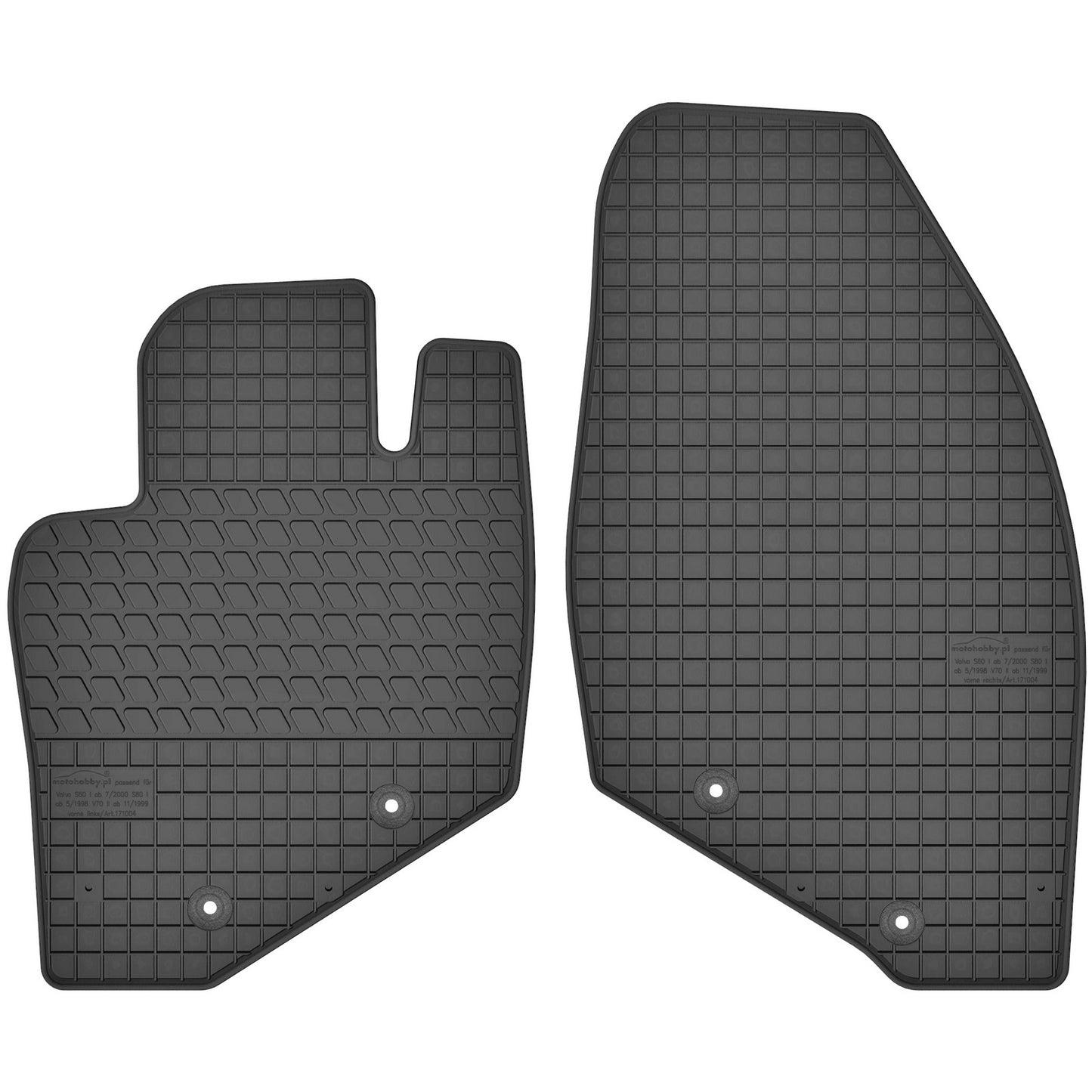 Motohobby Passform Gummi Fußmatten Set für Volvo S60 2000 - 2010