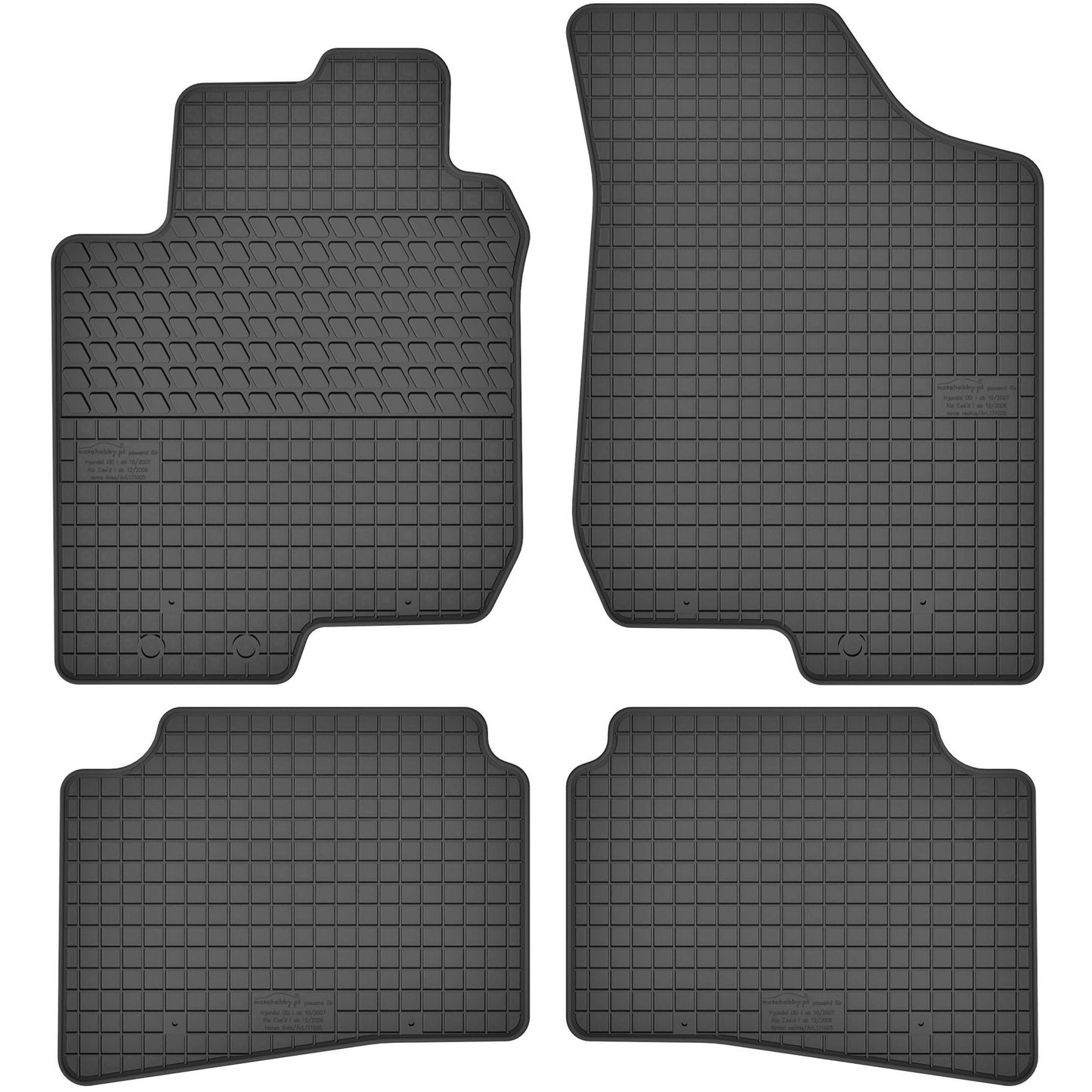 Motohobby Passform Gummi Fußmatten Set für Kia Cee'd 2006 - 2012
