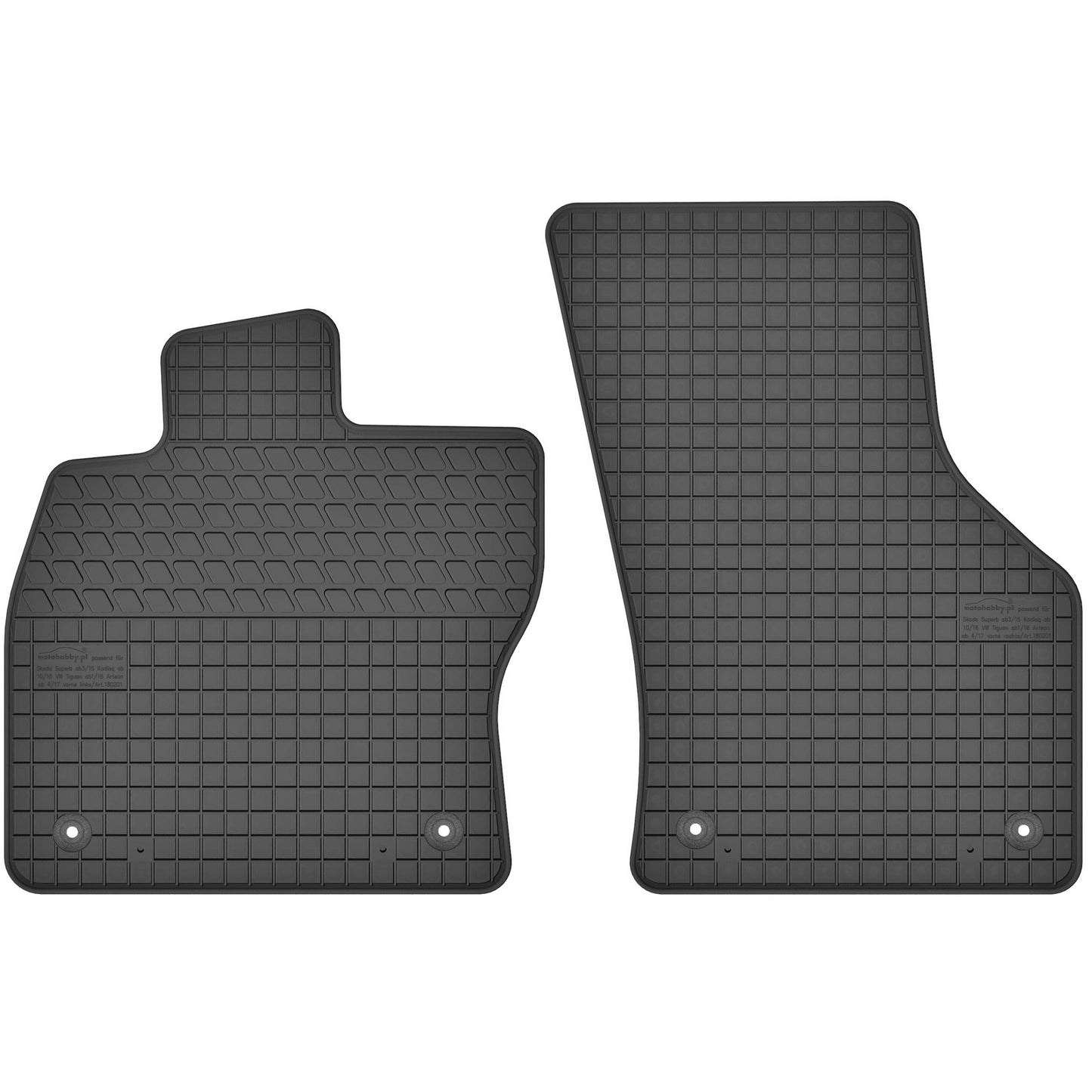Motohobby Passform Gummi Fußmatten Set für Volkswagen Tiguan Allspace 2016 - 2024
