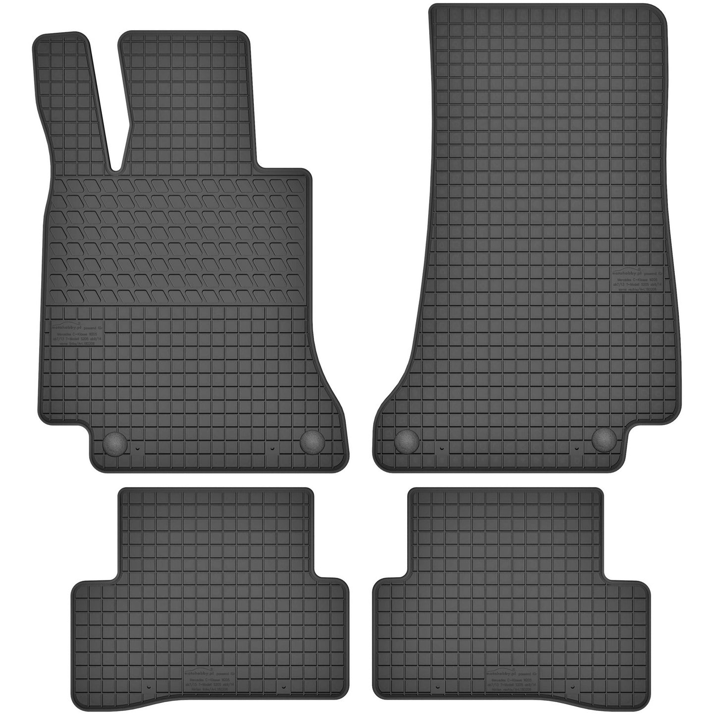 Motohobby Passform Gummi Fußmatten Set für Mercedes C 205 2013 - 2021