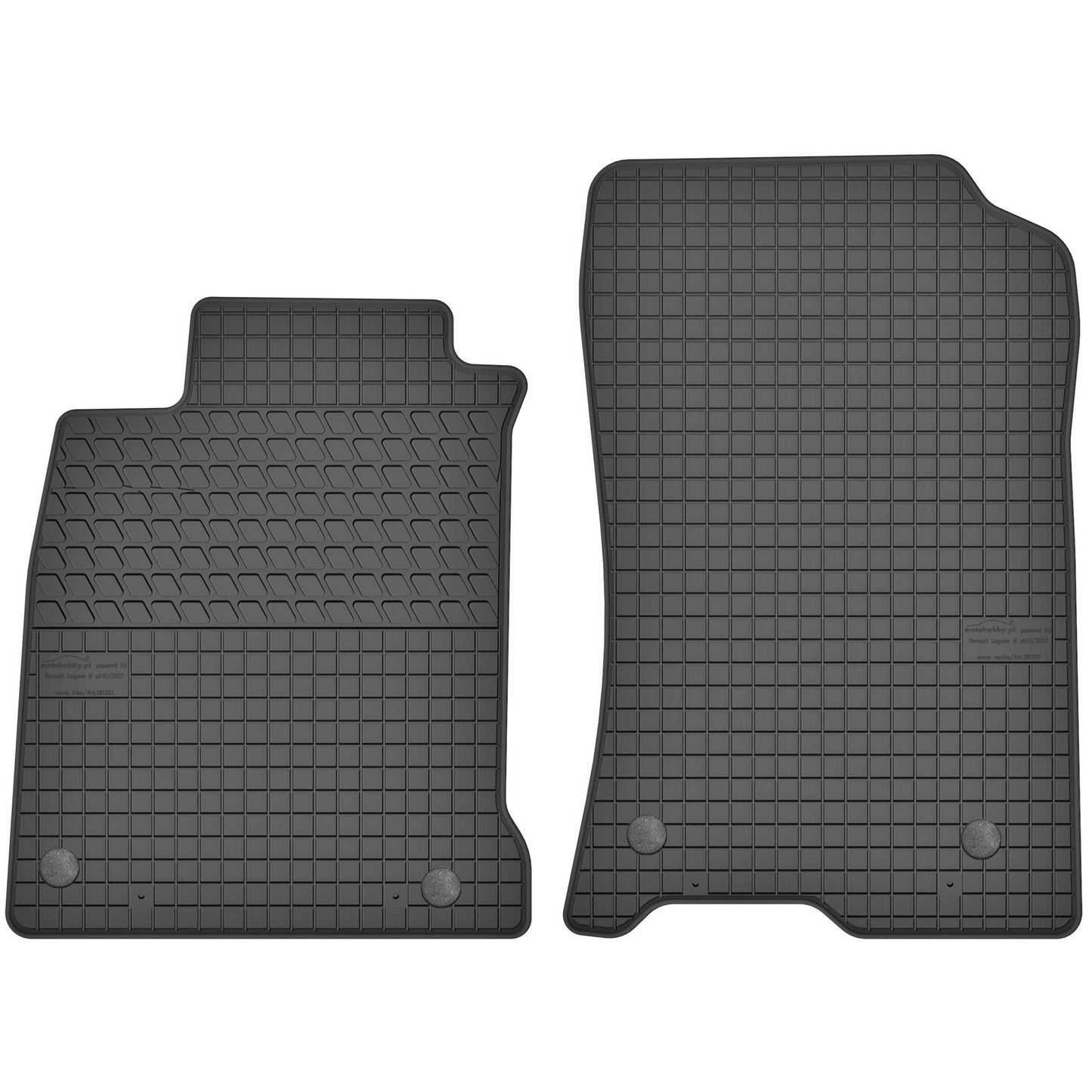 Motohobby Passform Gummi Fußmatten Set für Renault Laguna 3 2007 - 2015