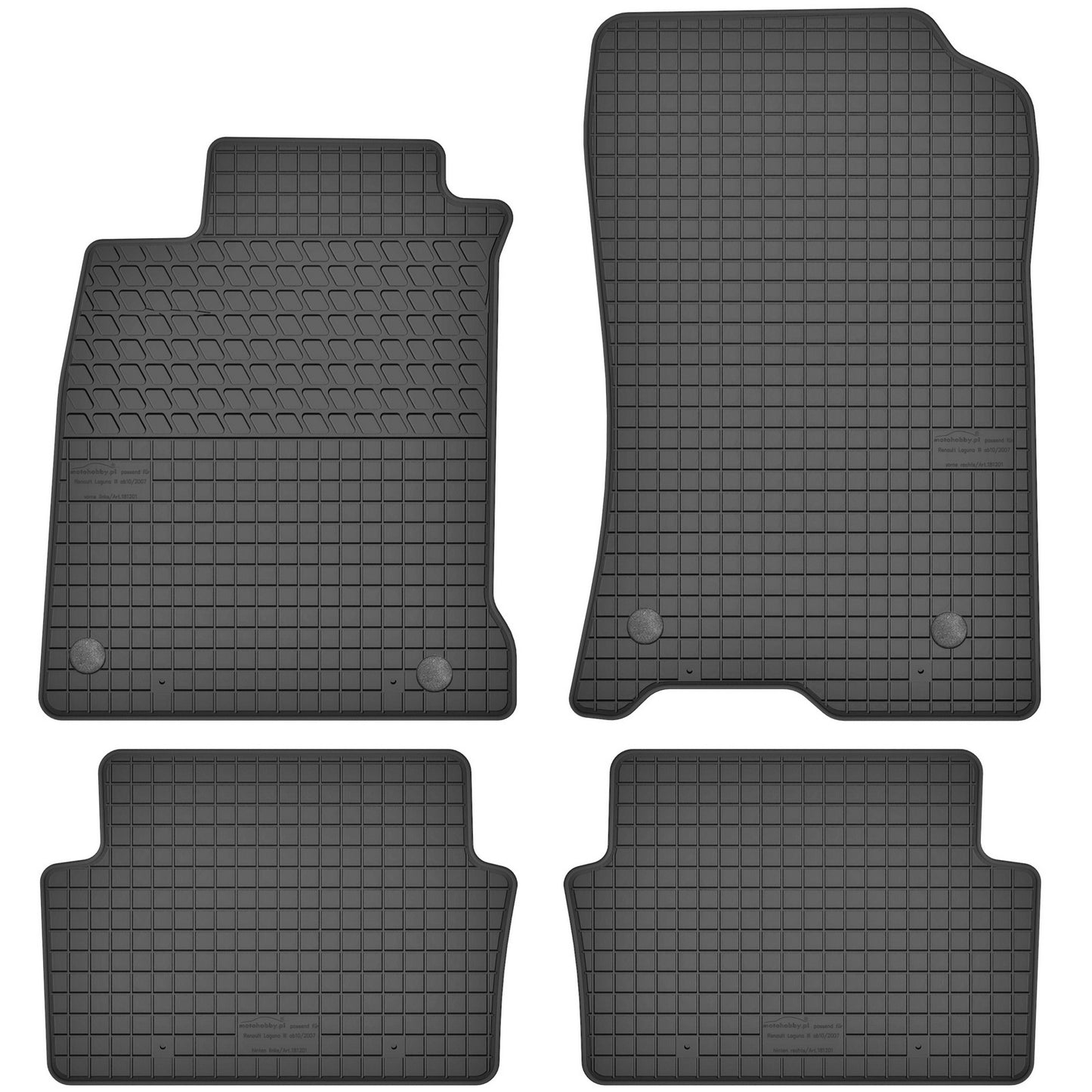 Motohobby Passform Gummi Fußmatten Set für Renault Laguna 3 2007 - 2015