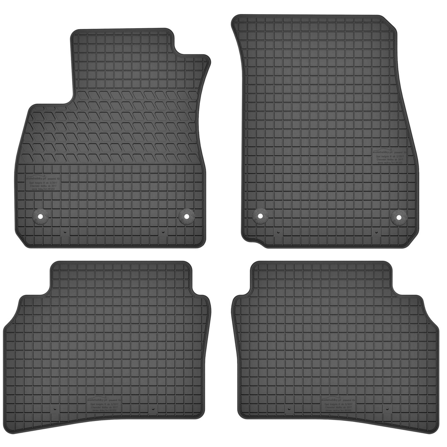 Motohobby Passform Gummi Fußmatten Set für Opel Insignia B 2017 - 2022