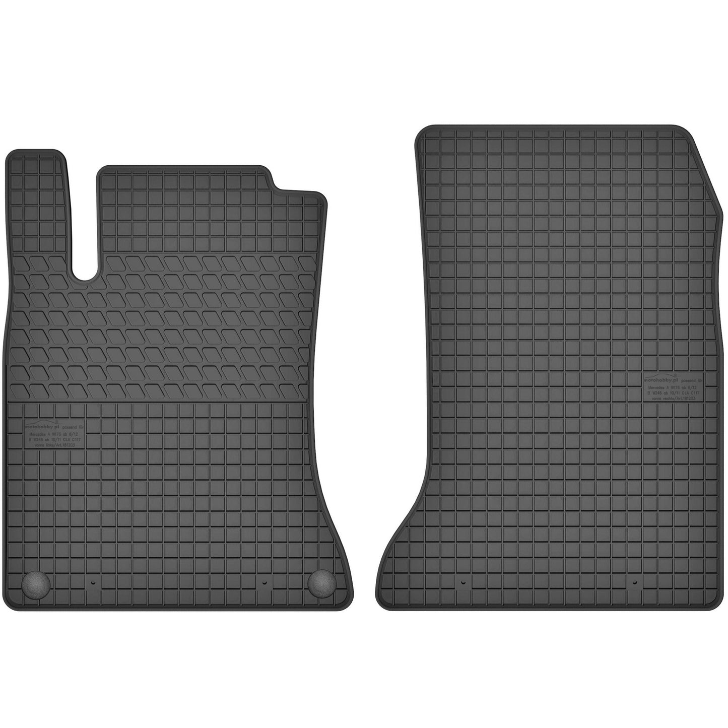 Motohobby Passform Gummi Fußmatten Set für Mercedes A W176 2012 - 2018