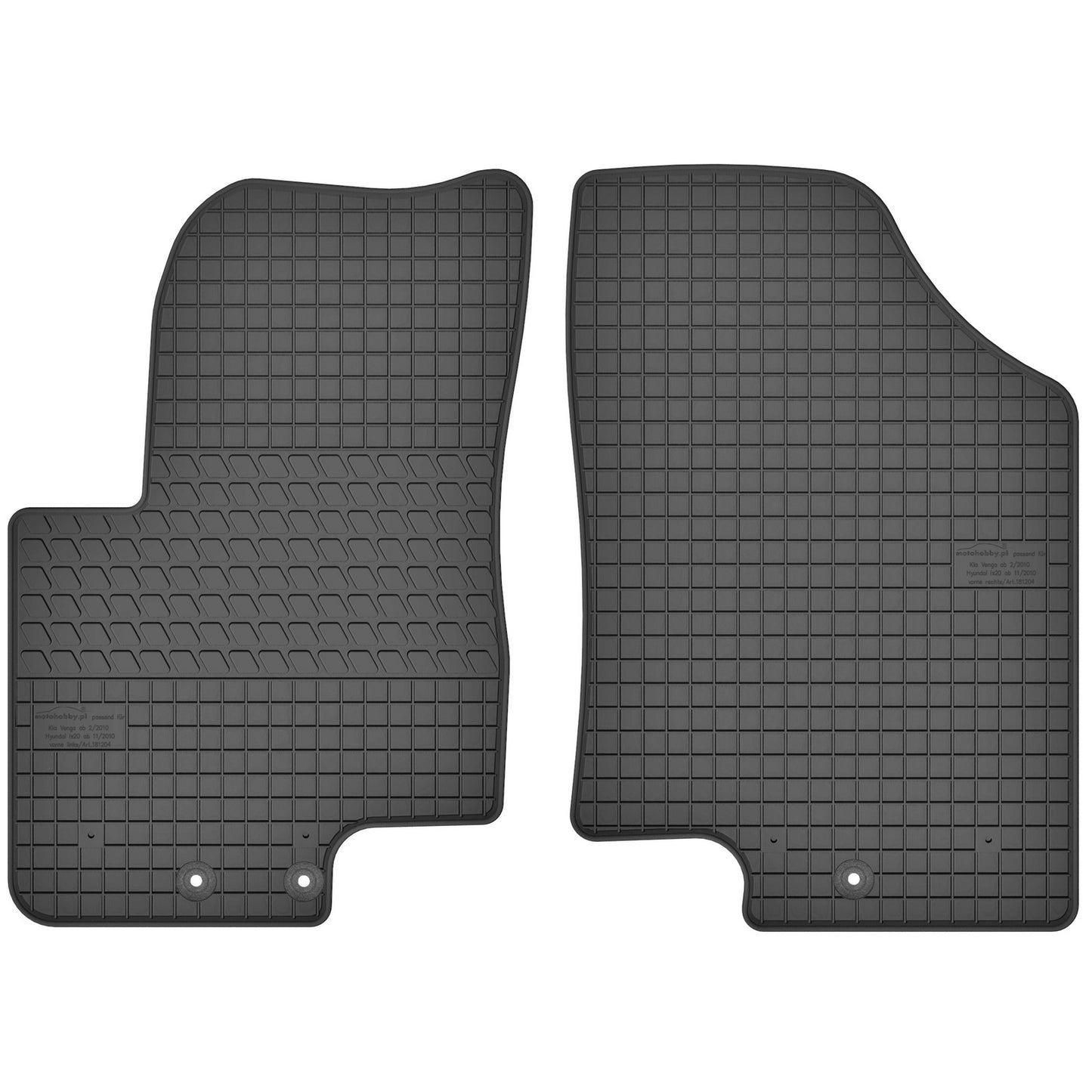 Motohobby Passform Gummi Fußmatten Set für Kia Venga 2010 - 2019