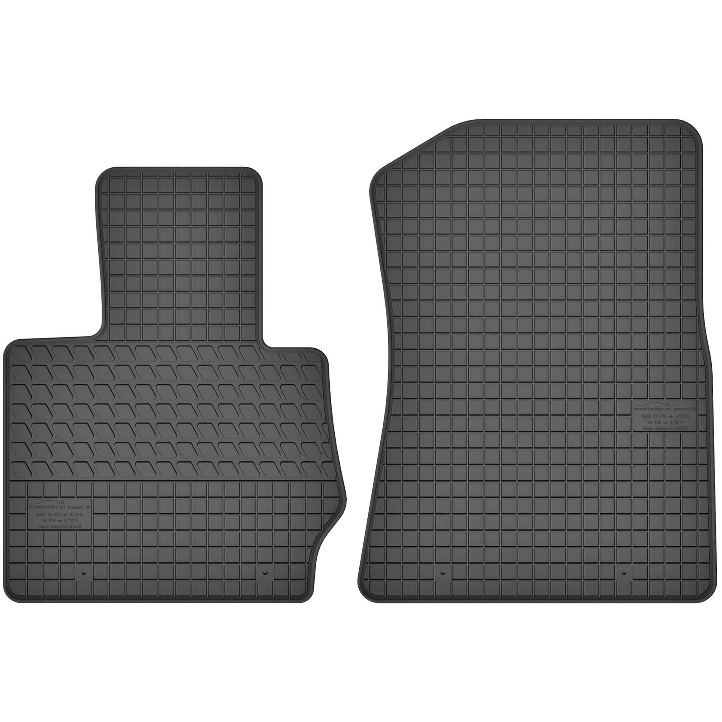 Motohobby Passform Gummi Fußmatten Set für BMW X3 F25 2010 - 2017