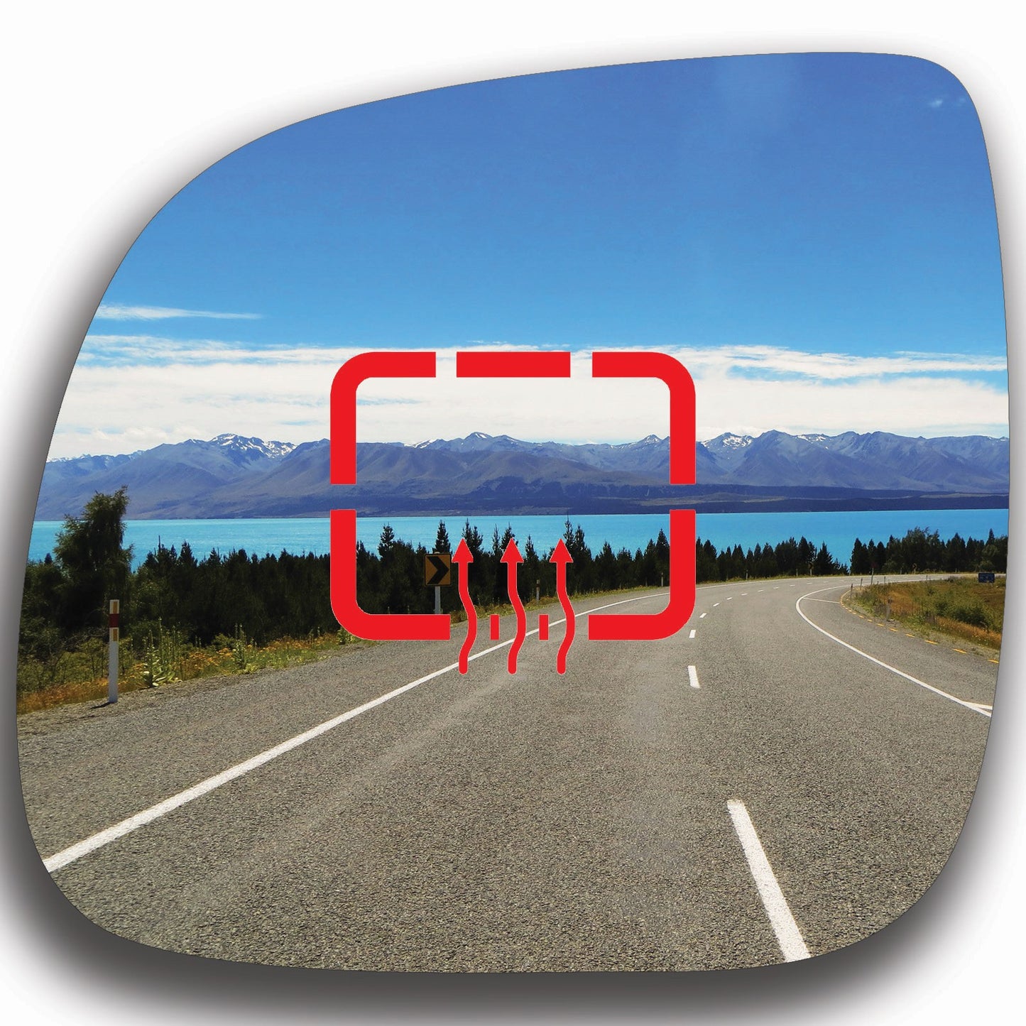AGCP Spiegelglas Beheizt für Volkswagen Transporter T5 Van 2009 - 2015