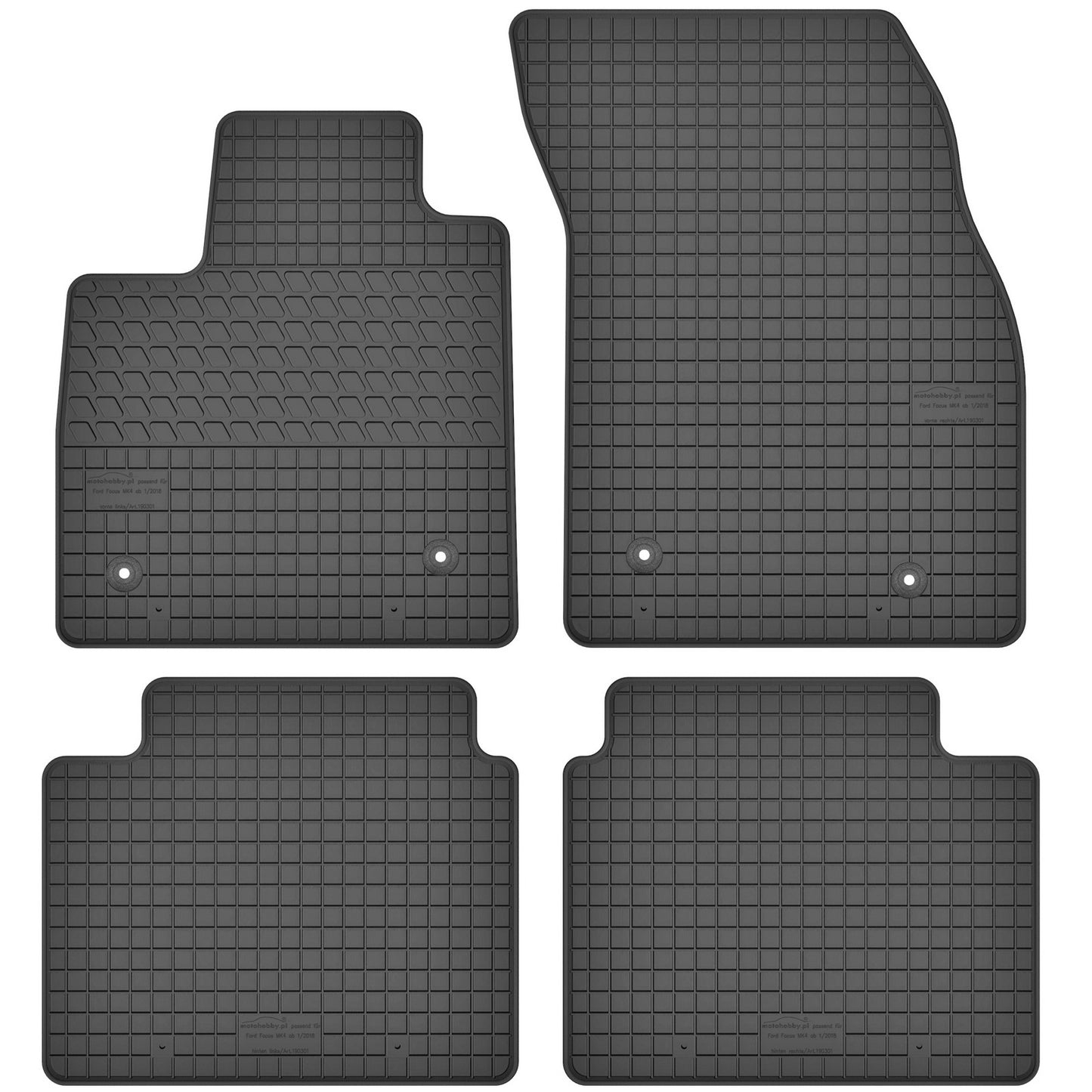 Motohobby Passform Gummi Fußmatten Set für Ford Focus 4 2018 - 2025