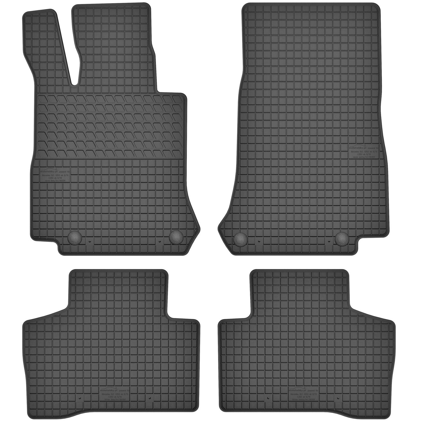 Motohobby Passform Gummi Fußmatten Set für Mercedes GLC X253 2015 - 2022