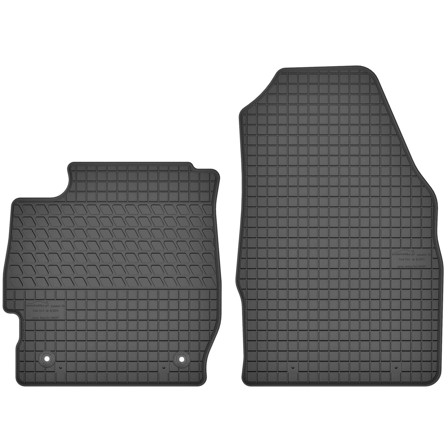 Motohobby Passform Gummi Fußmatten Set für Ford KA+ 2015 - 2021