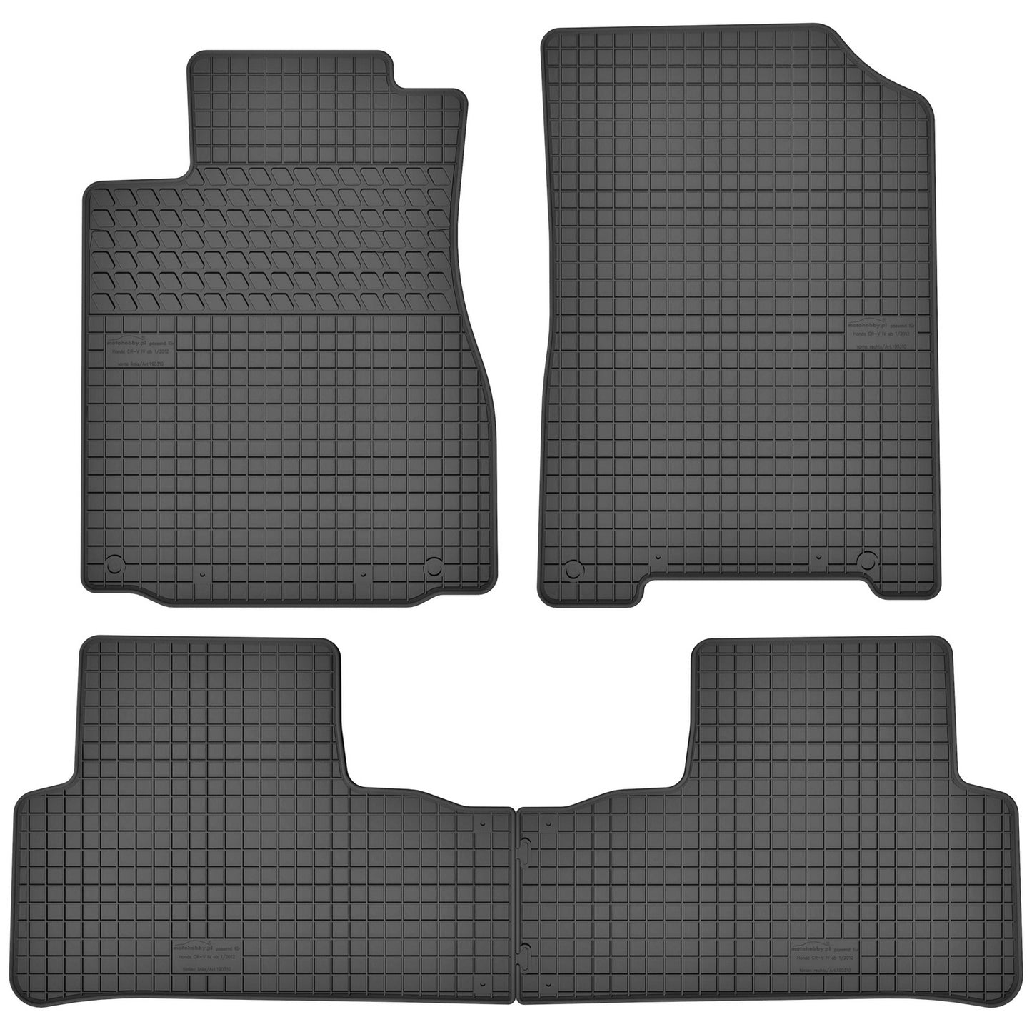 Motohobby Passform Gummi Fußmatten Set für Honda CR-V 2012 - 2018