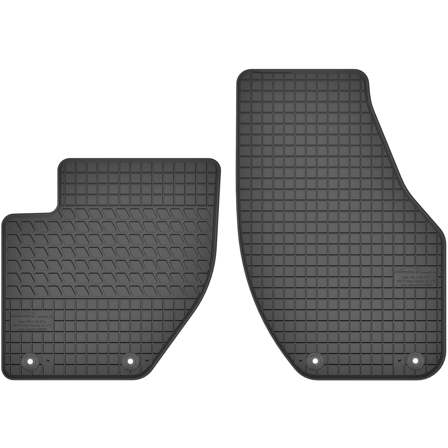 Motohobby Passform Gummi Fußmatten Set für Volvo V40 2012 - 2019