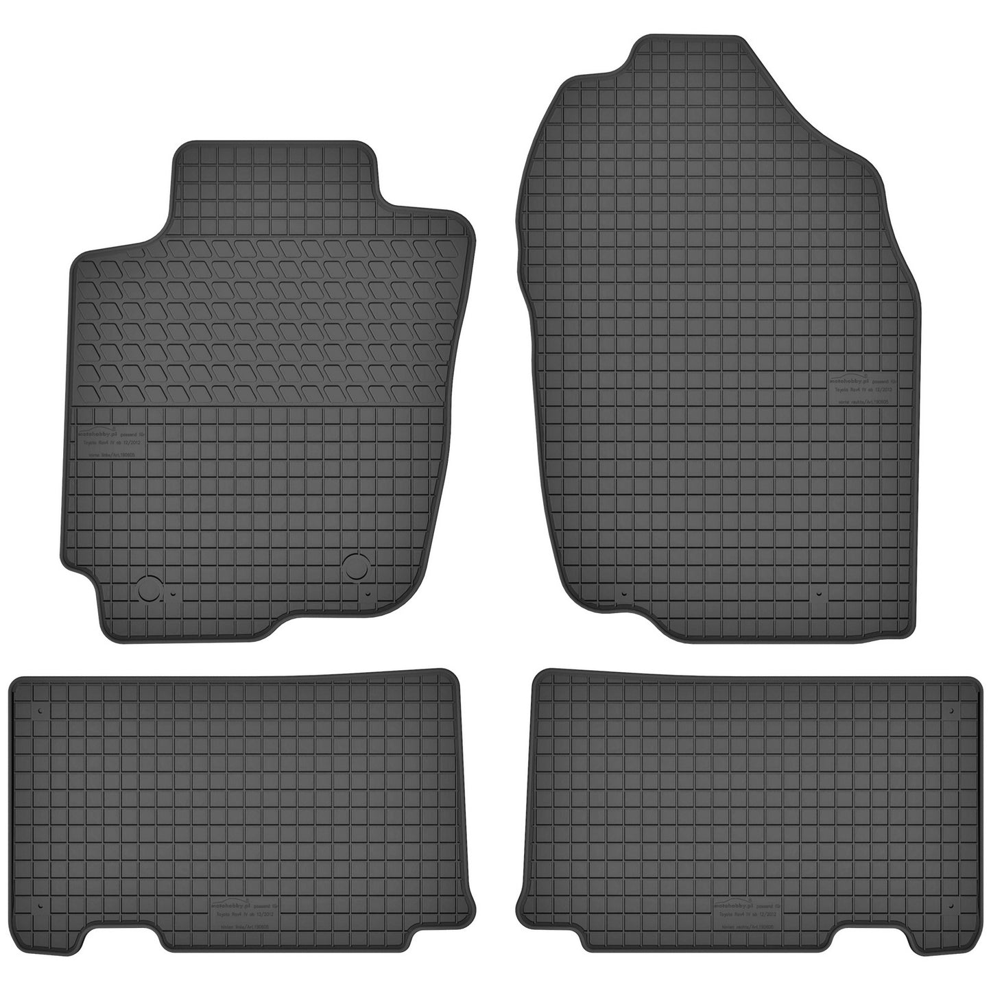 Motohobby Passform Gummi Fußmatten Set für Toyota RAV4 2013 - 2018