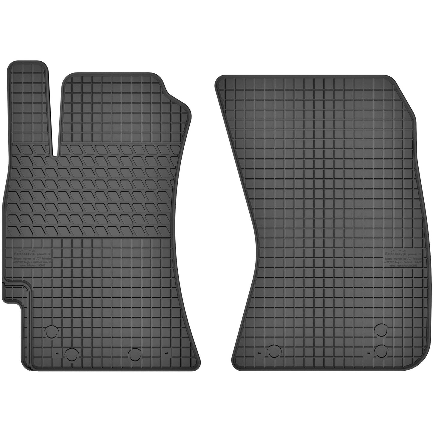 Motohobby Passform Gummi Fußmatten Set für Subaru Impreza 2007 - 2011