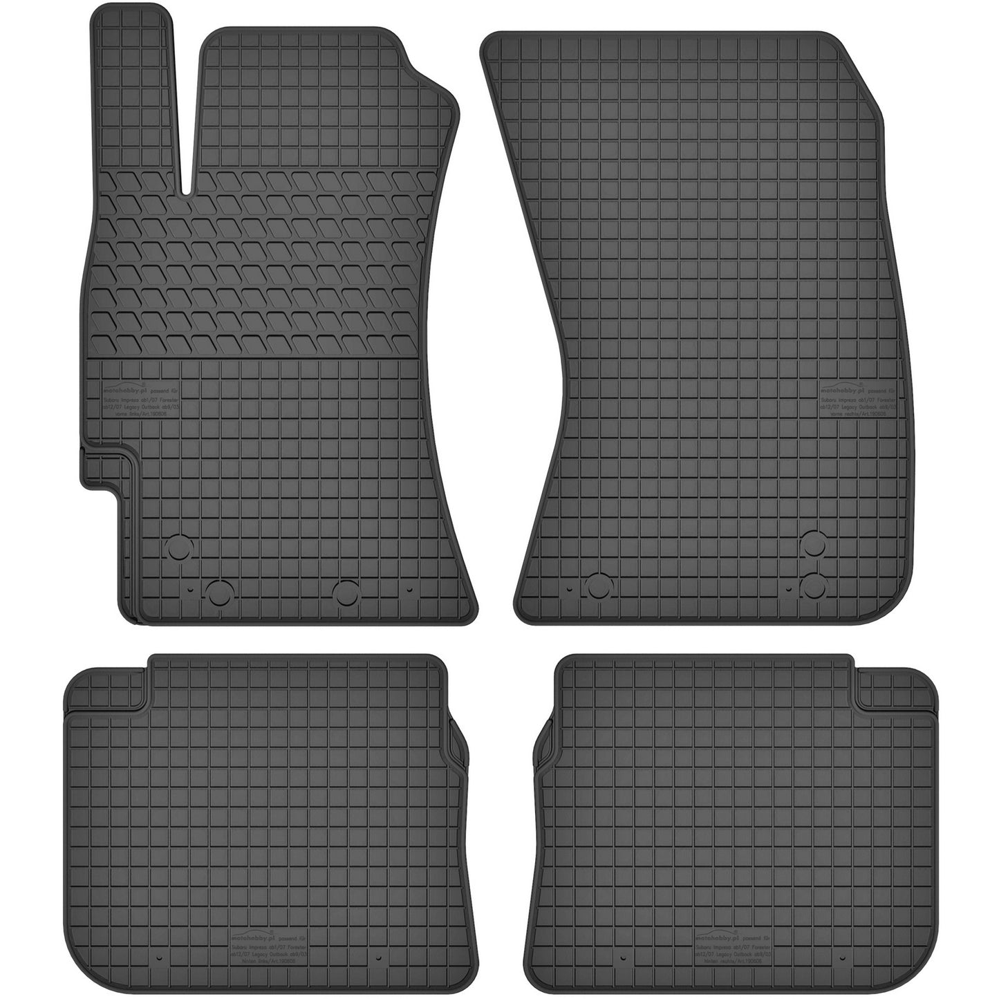 Motohobby Passform Gummi Fußmatten Set für Subaru Impreza 2007 - 2011