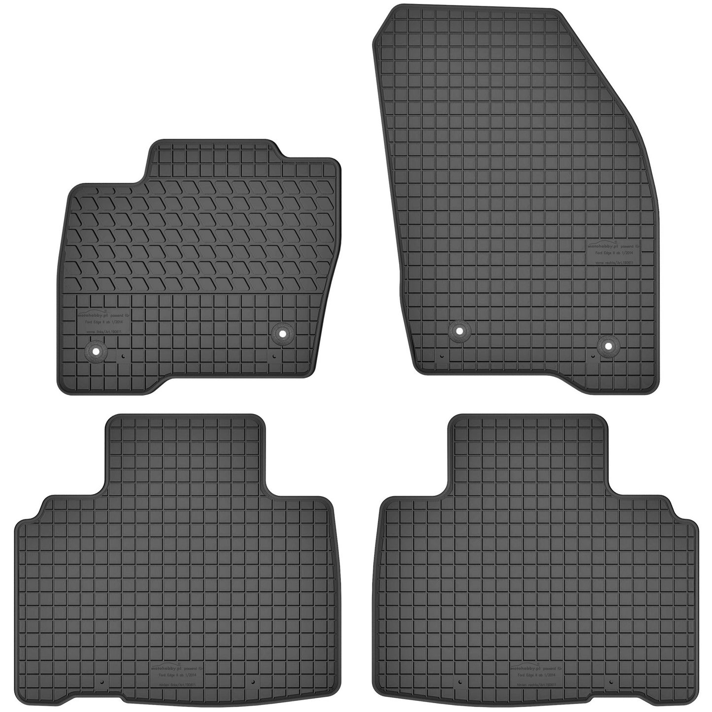 Motohobby Passform Gummi Fußmatten Set für Ford Edge 2015 - 2025