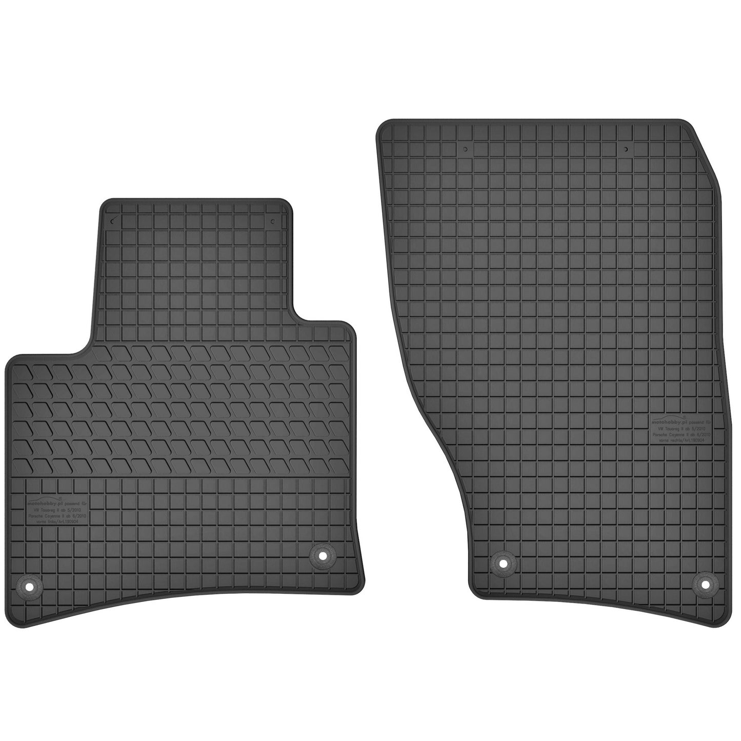 Motohobby Passform Gummi Fußmatten Set für Volkswagen Touareg 2010 - 2018