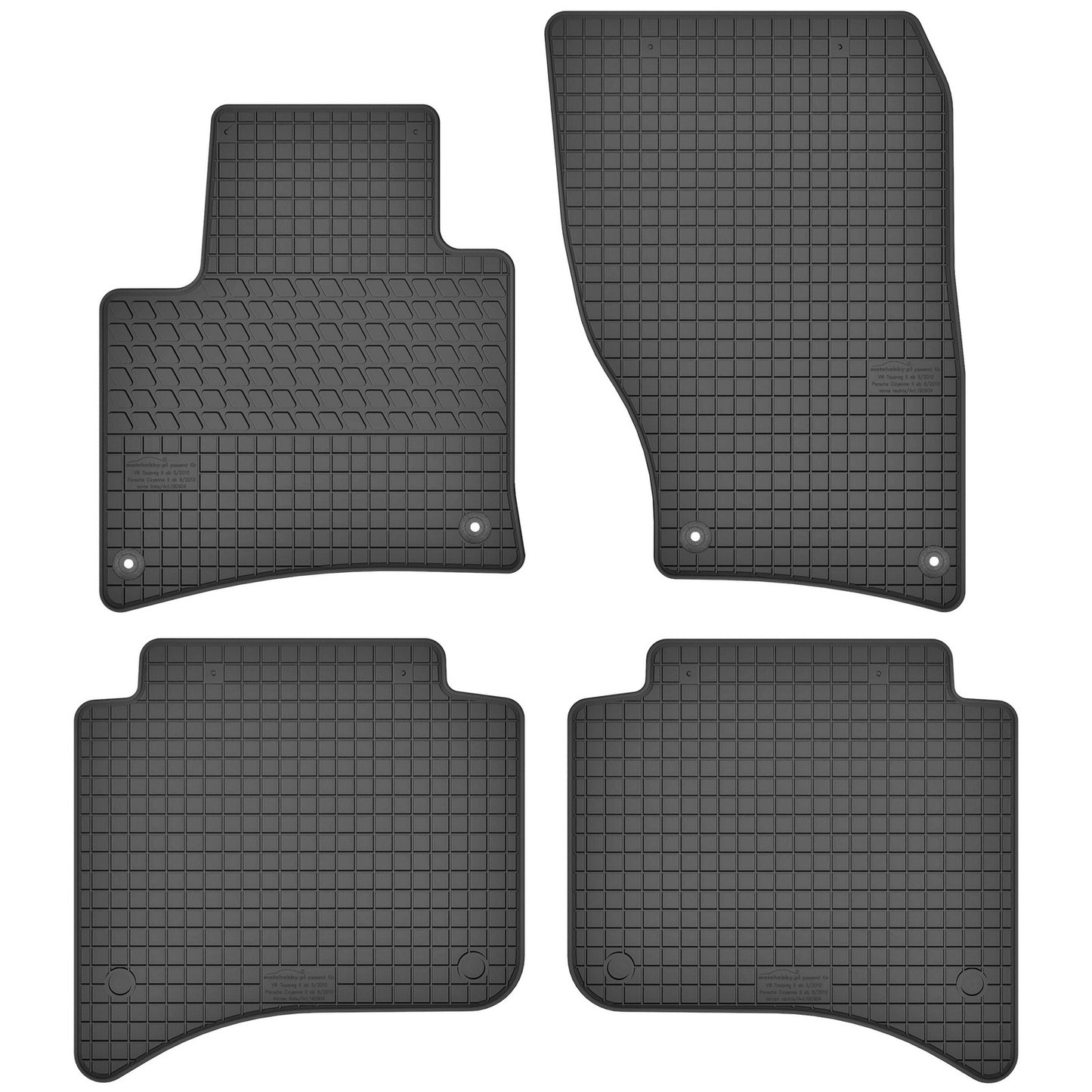 Motohobby Passform Gummi Fußmatten Set für Porsche Cayenne 2010 - 2017