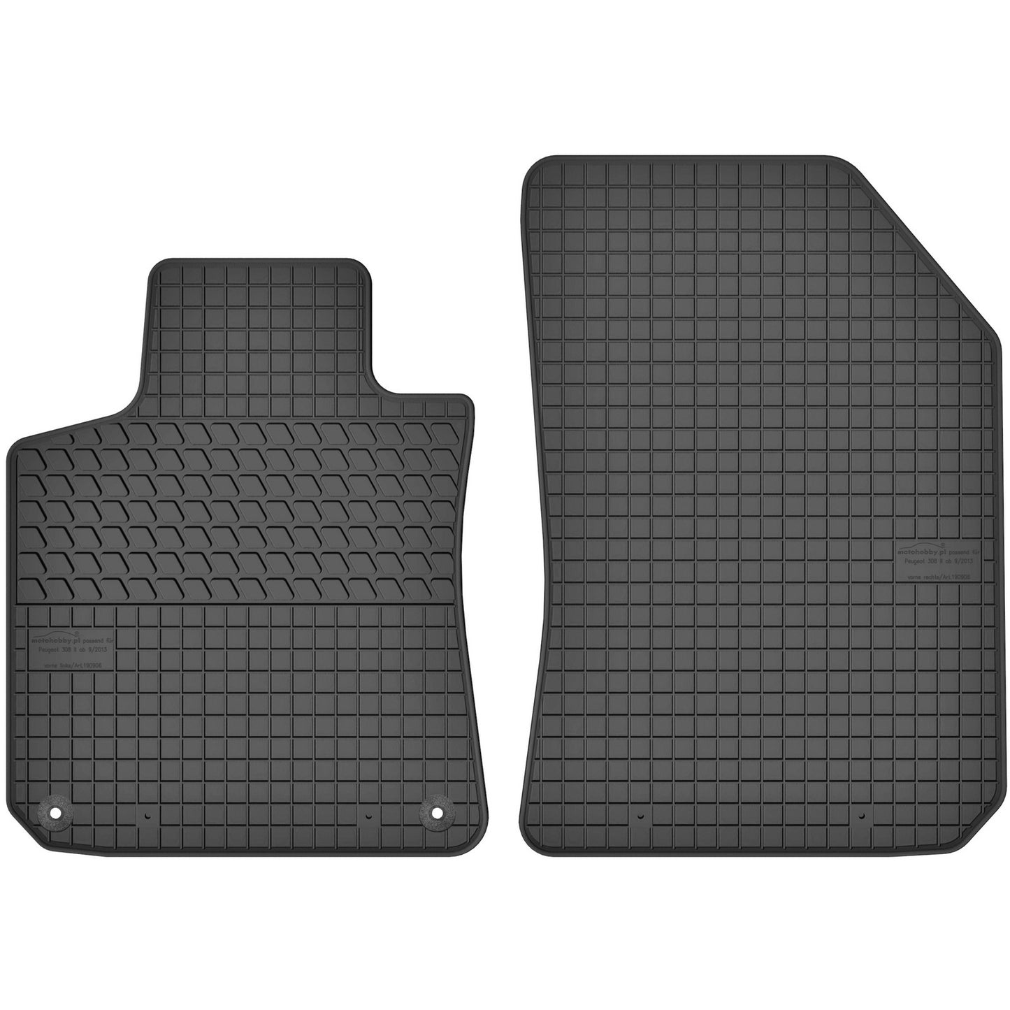 Motohobby Passform Gummi Fußmatten Set für Peugeot 308 2013 - 2021