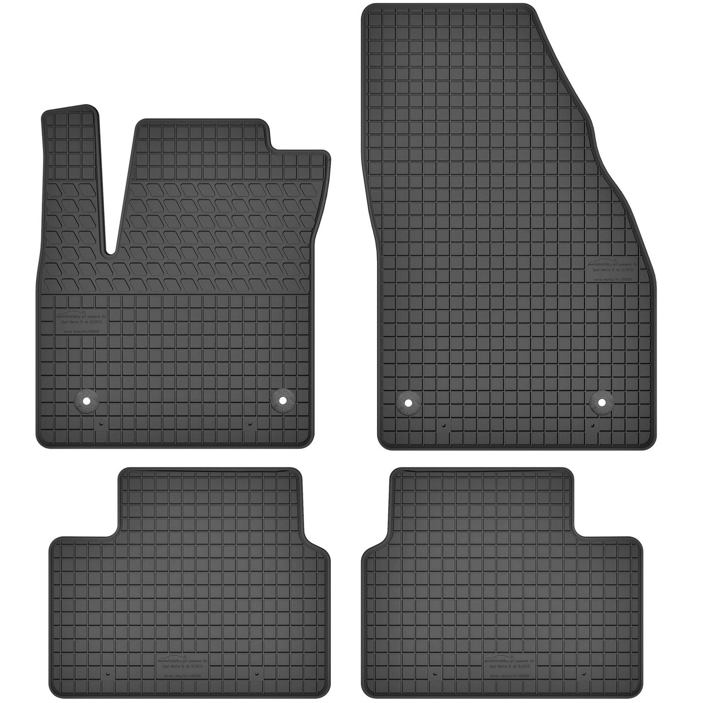 Motohobby Passform Gummi Fußmatten Set für Opel Meriva B 2010 - 2017