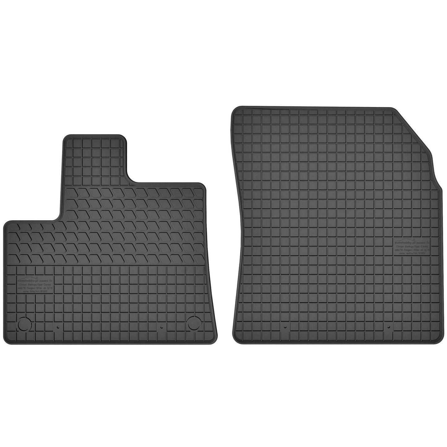 Motohobby Passform Gummi Fußmatten Set für Toyota ProAce City Verso 2019 - 2025