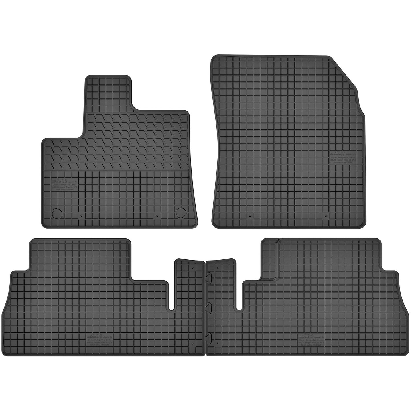 Motohobby Passform Gummi Fußmatten Set für Toyota ProAce City Verso 2019 - 2025